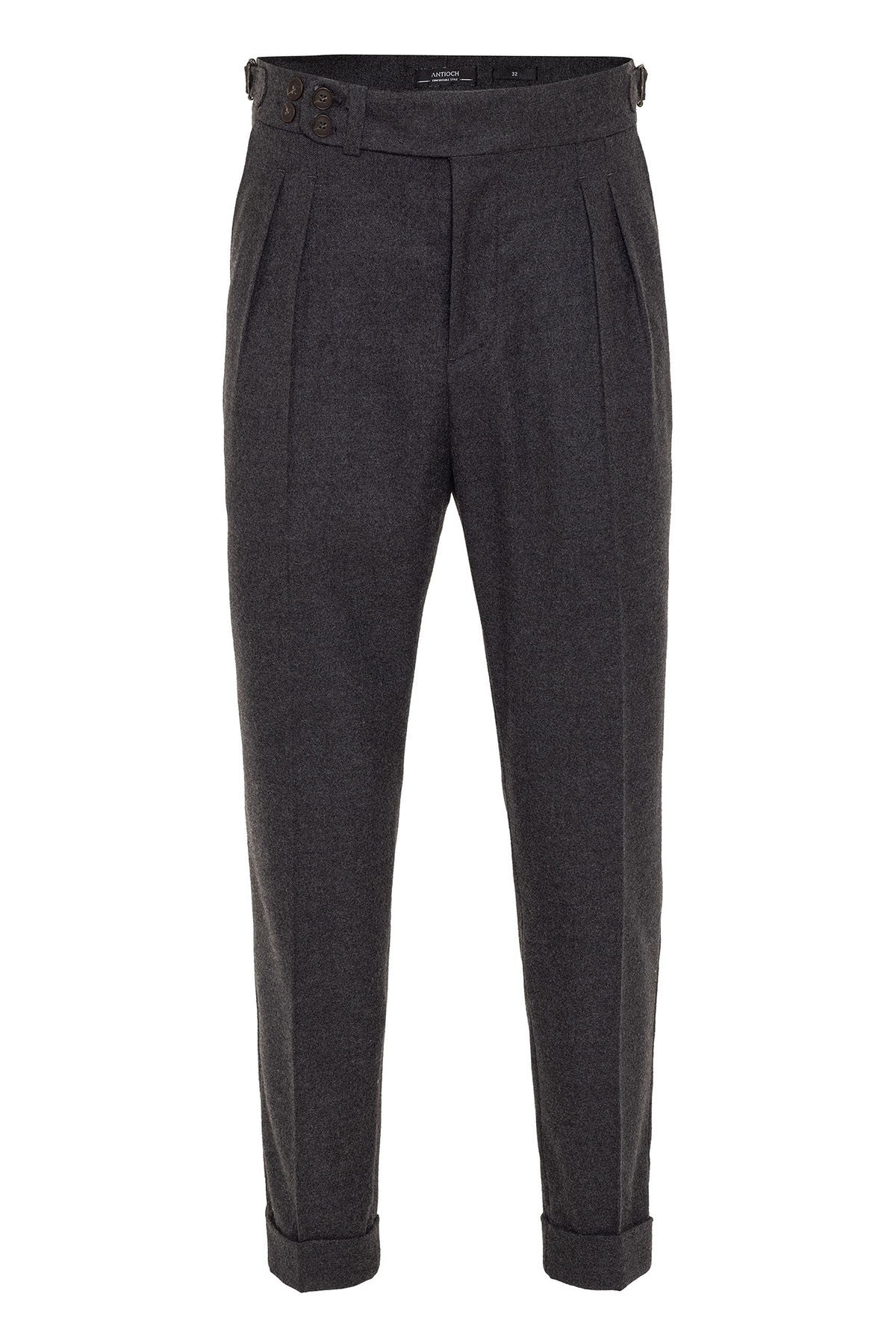 Antioch Wool-Look High-Waisted Pleated Men's Pants