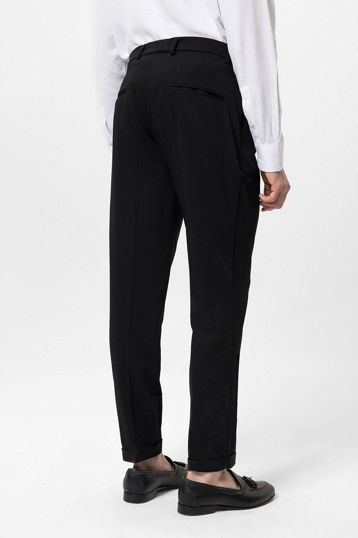 Pleated High-Waisted Men's Pants
