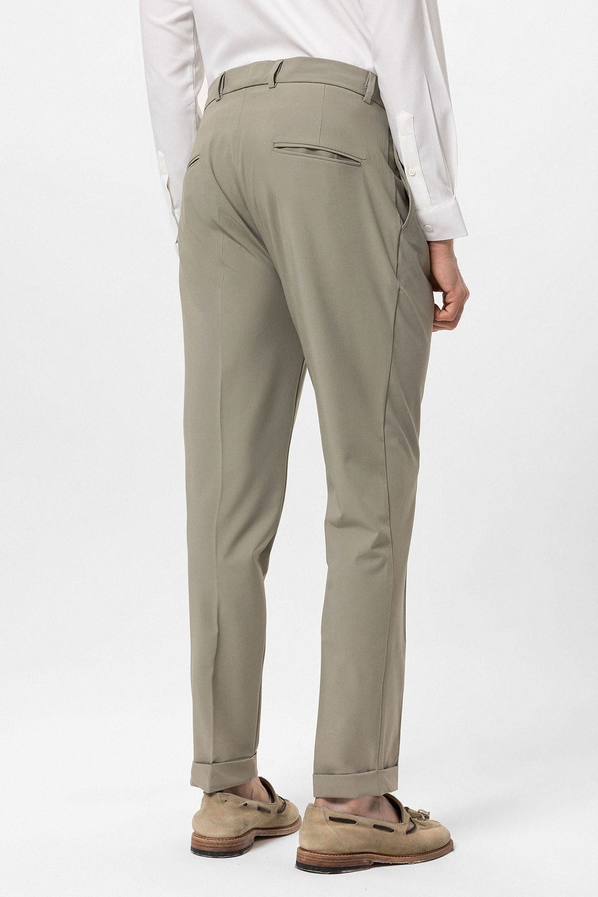 Pleated High-Waisted Men's Pants