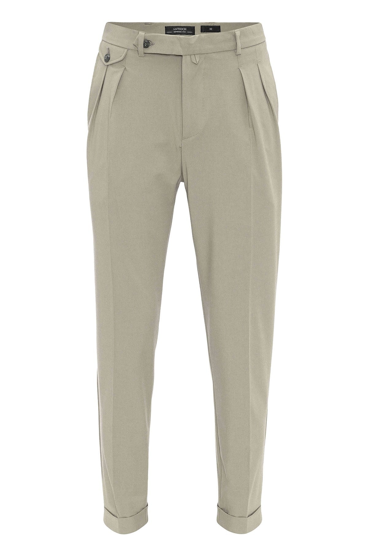 Pleated High-Waisted Men's Pants