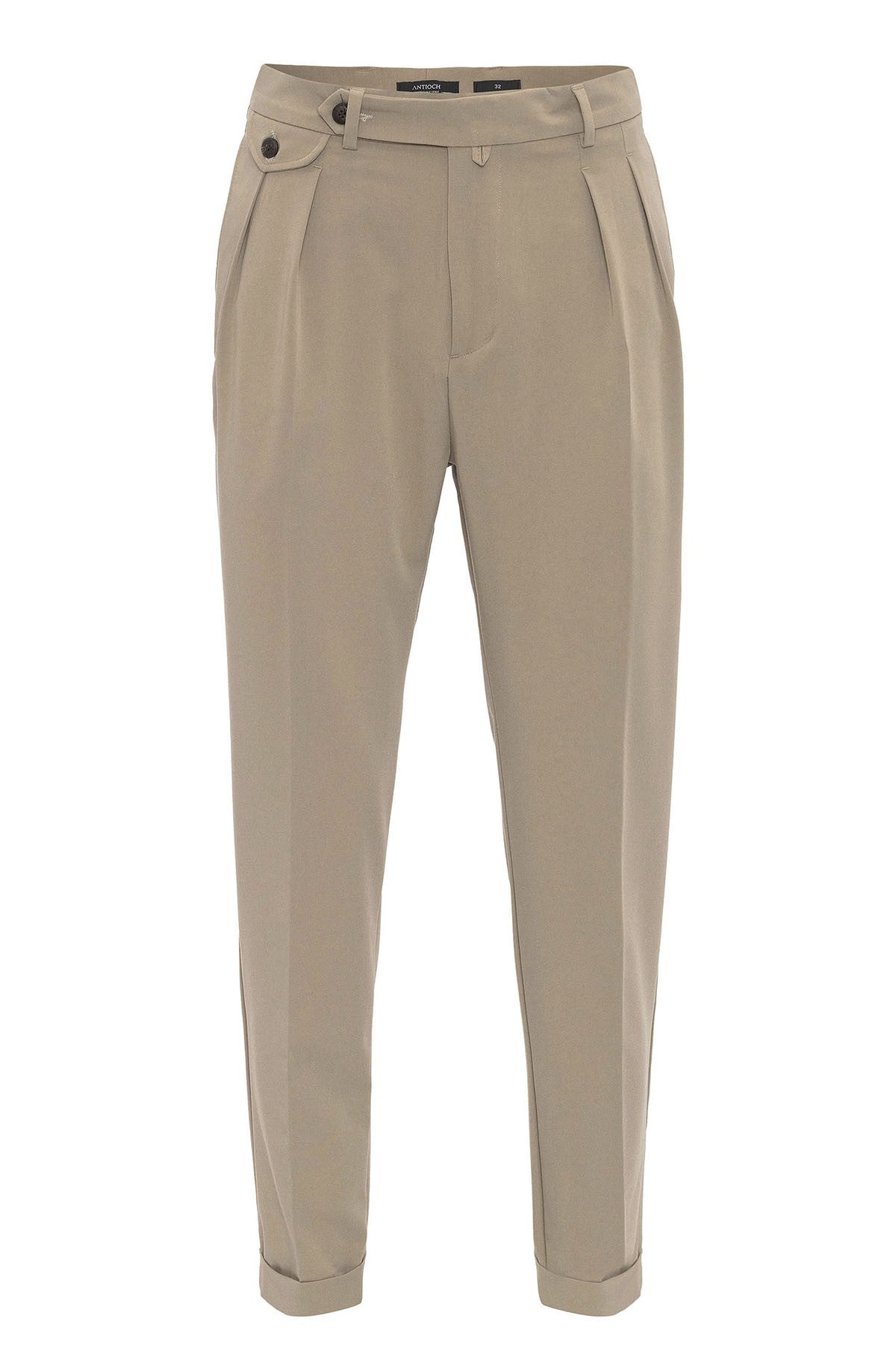 Pleated High-Waisted Men's Pants