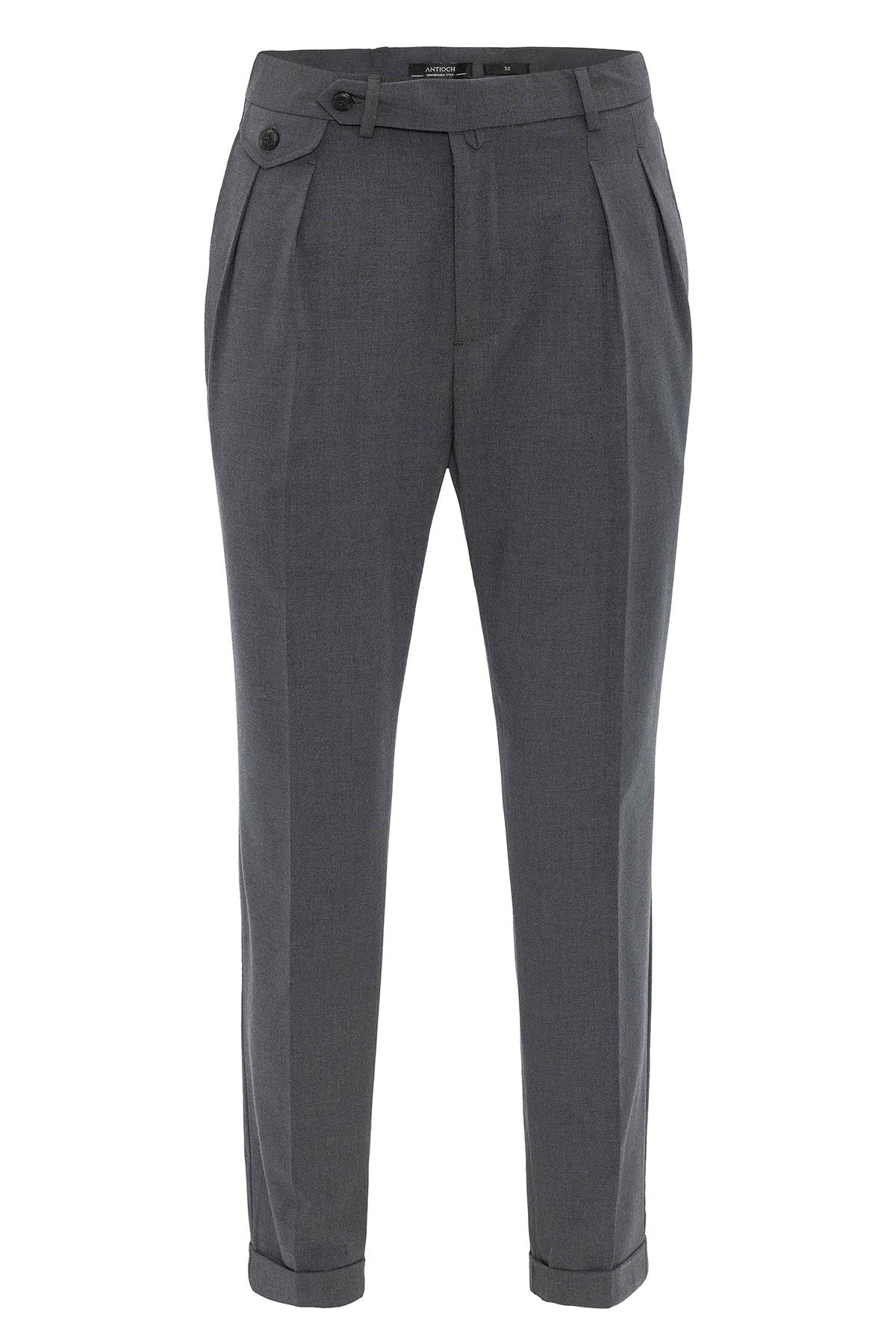 Pleated High-Waisted Men's Pants