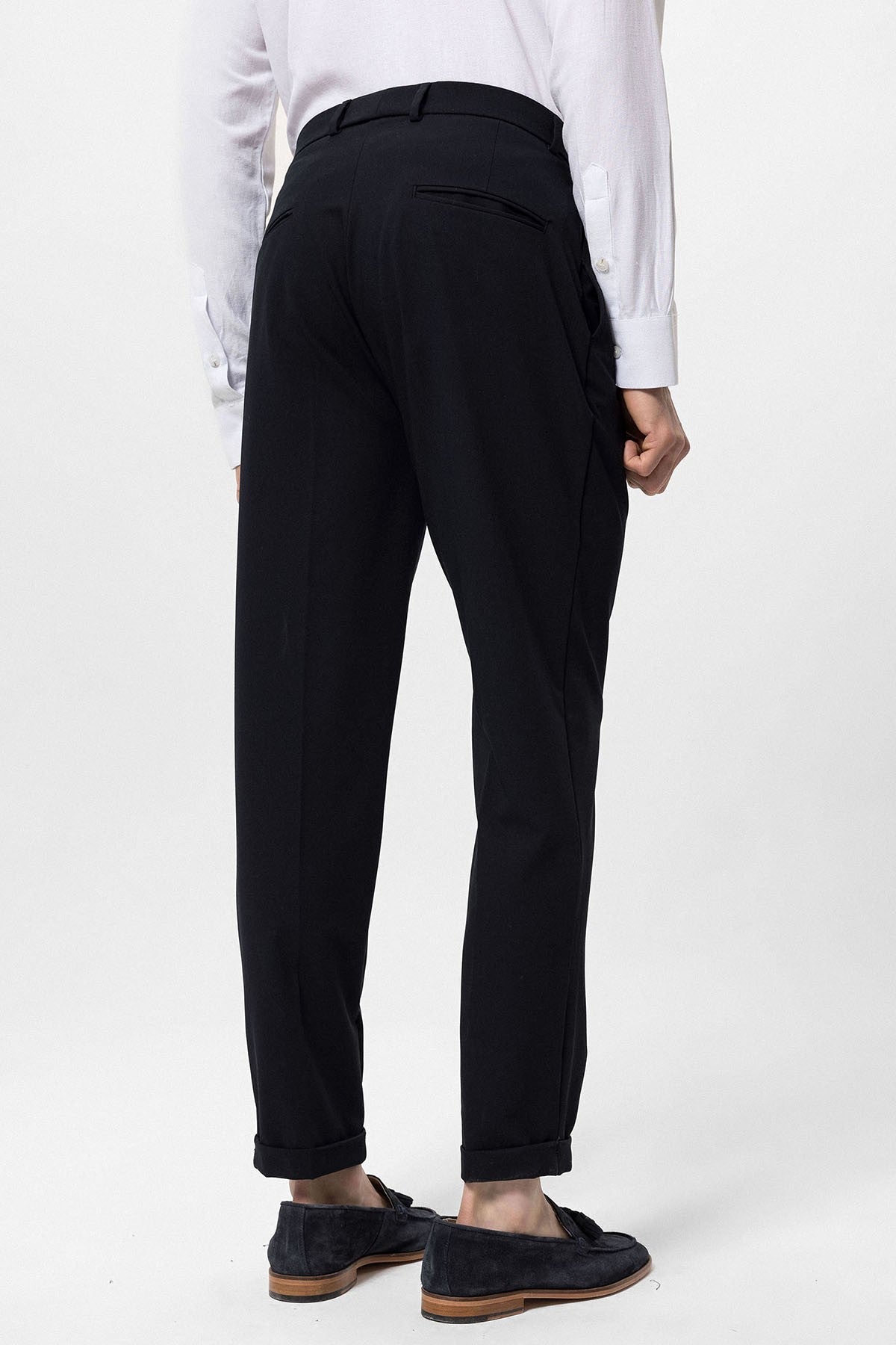 Pleated High-Waisted Men's Pants