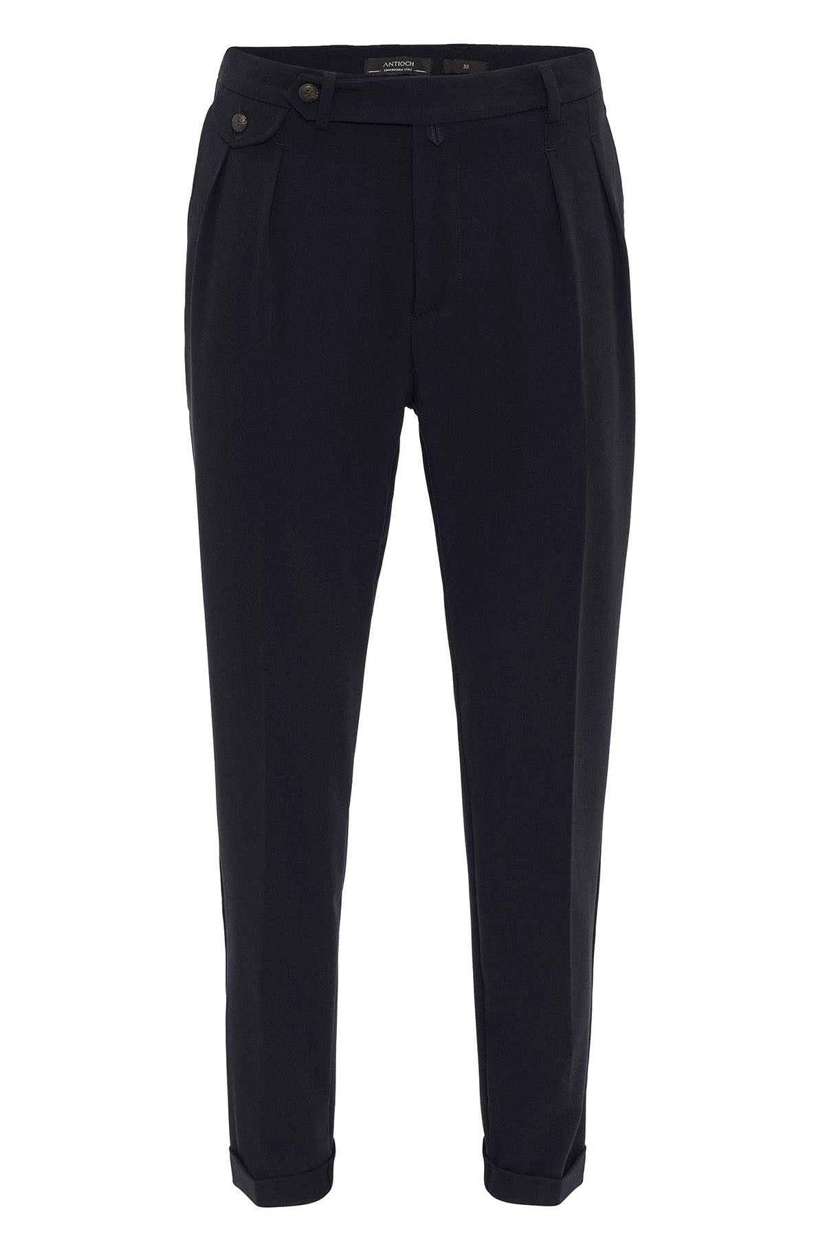 Pleated High-Waisted Men's Pants