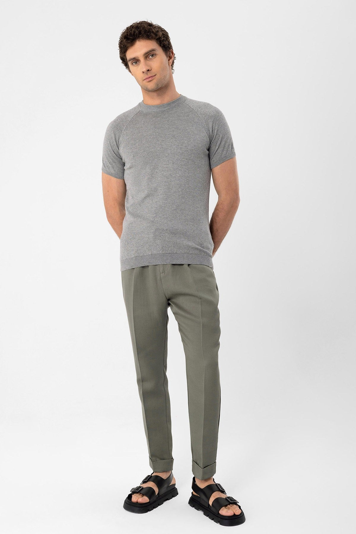 Antioch Bike Collar Slim-Fit Men's Knit T-Shirt