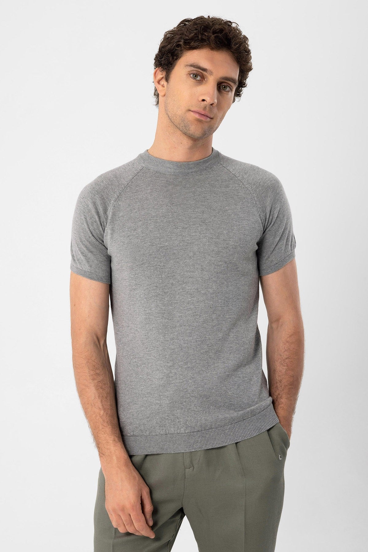 Antioch Bike Collar Slim-Fit Men's Knit T-Shirt
