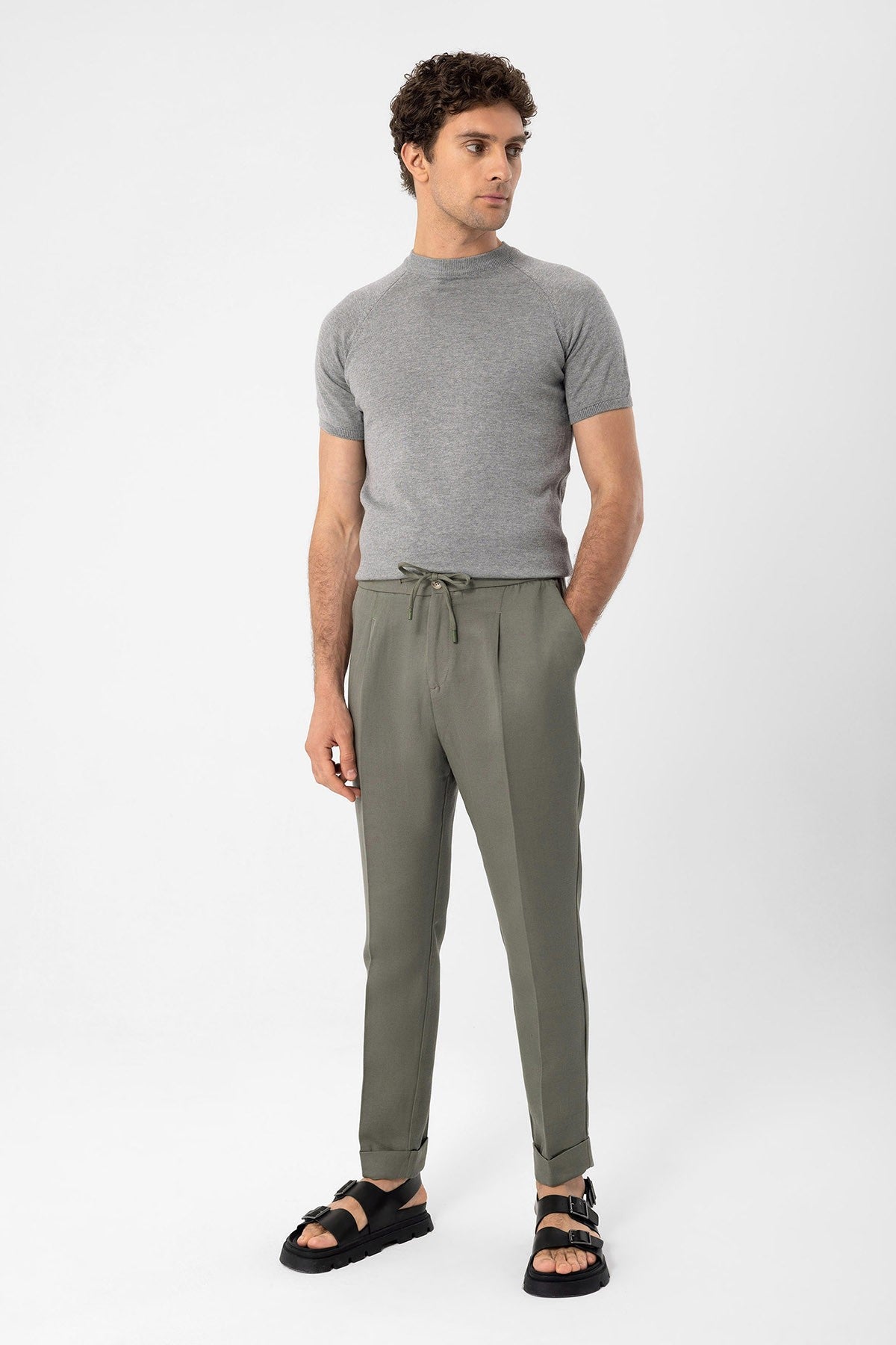 Antioch Bike Collar Slim-Fit Men's Knit T-Shirt