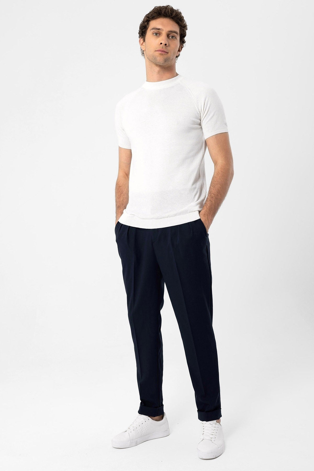 Antioch Bike Collar Slim-Fit Men's Knit T-Shirt