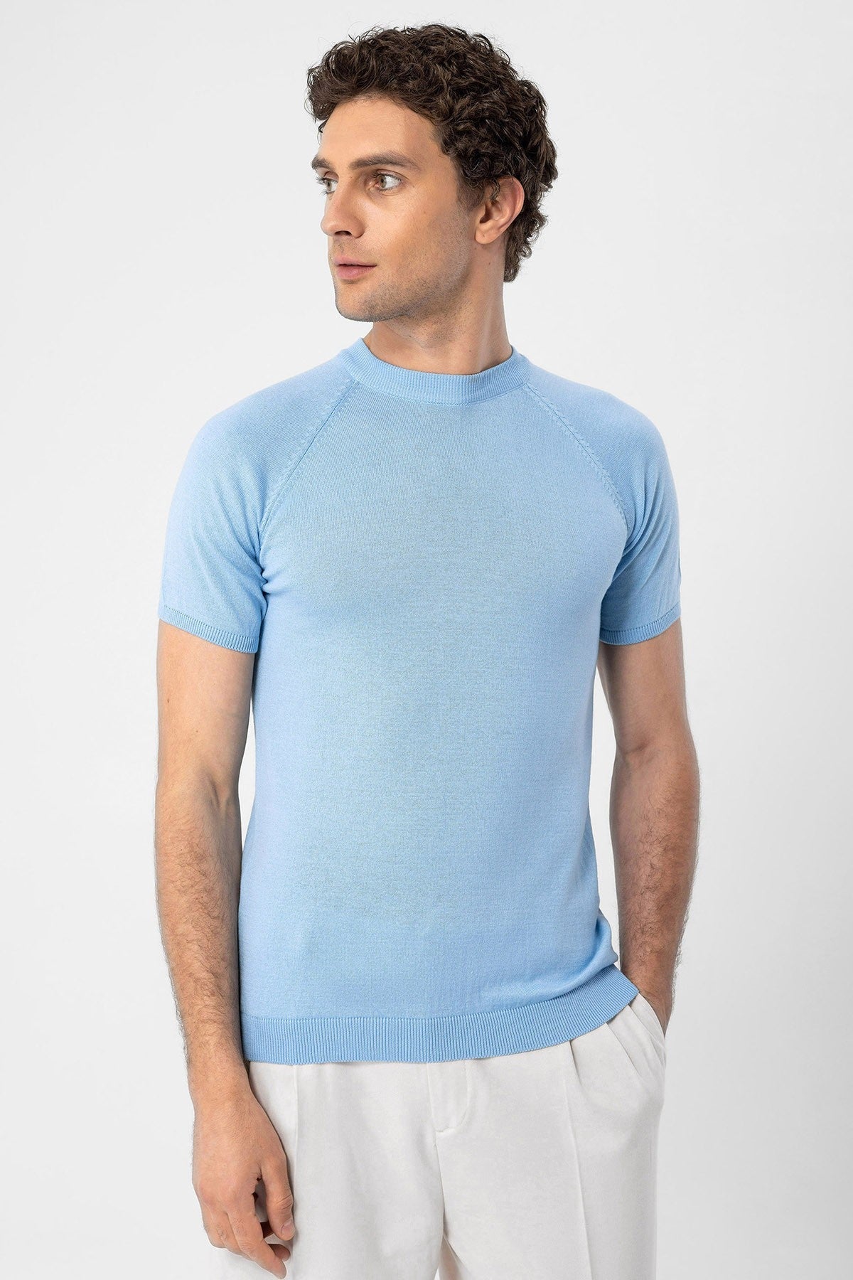 Antioch Bike Collar Slim-Fit Men's Knit T-Shirt