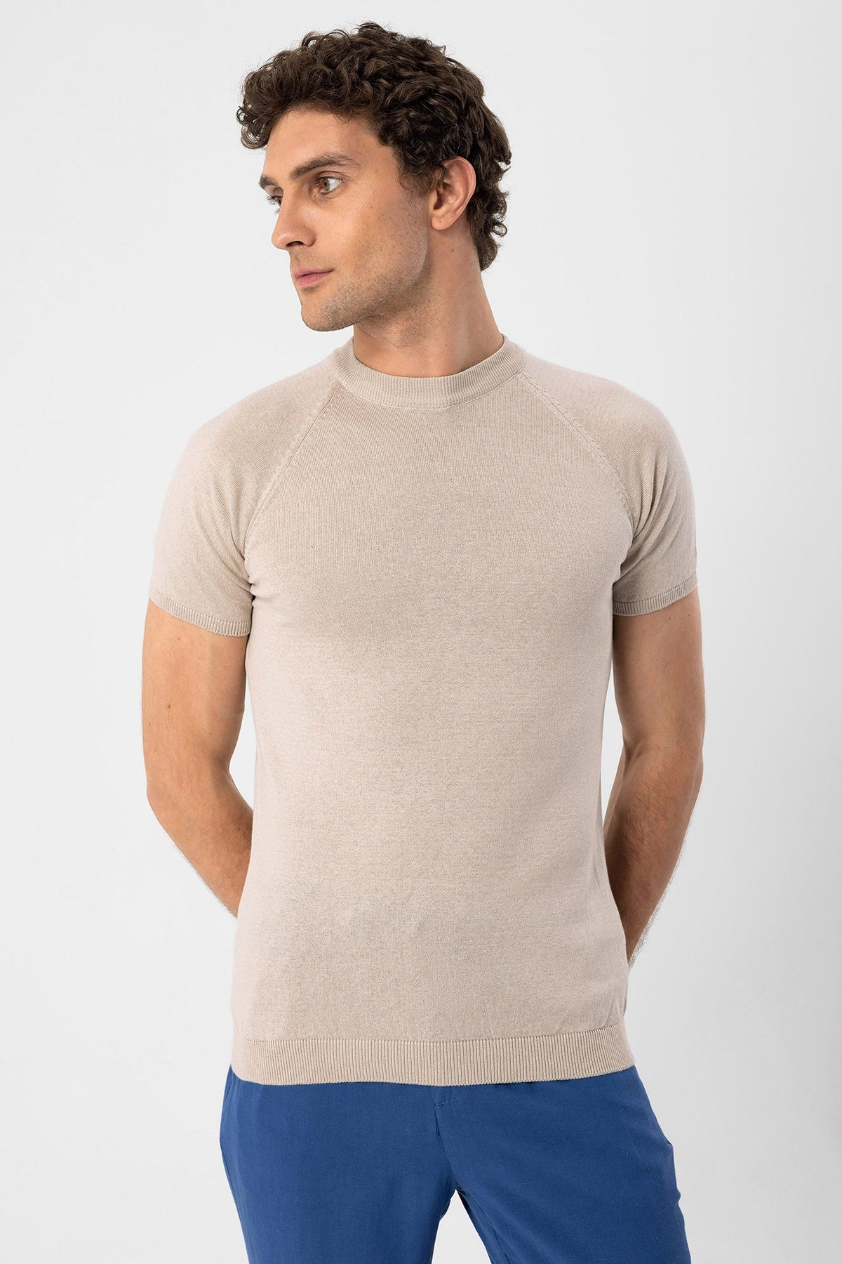 Antioch Bike Collar Slim-Fit Men's Knit T-Shirt