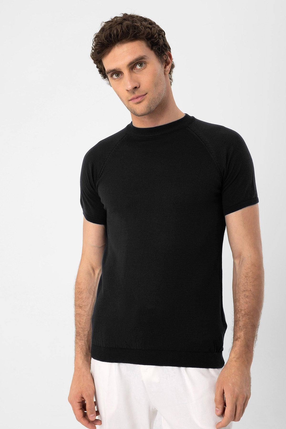 Antioch Bike Collar Slim-Fit Men's Knit T-Shirt