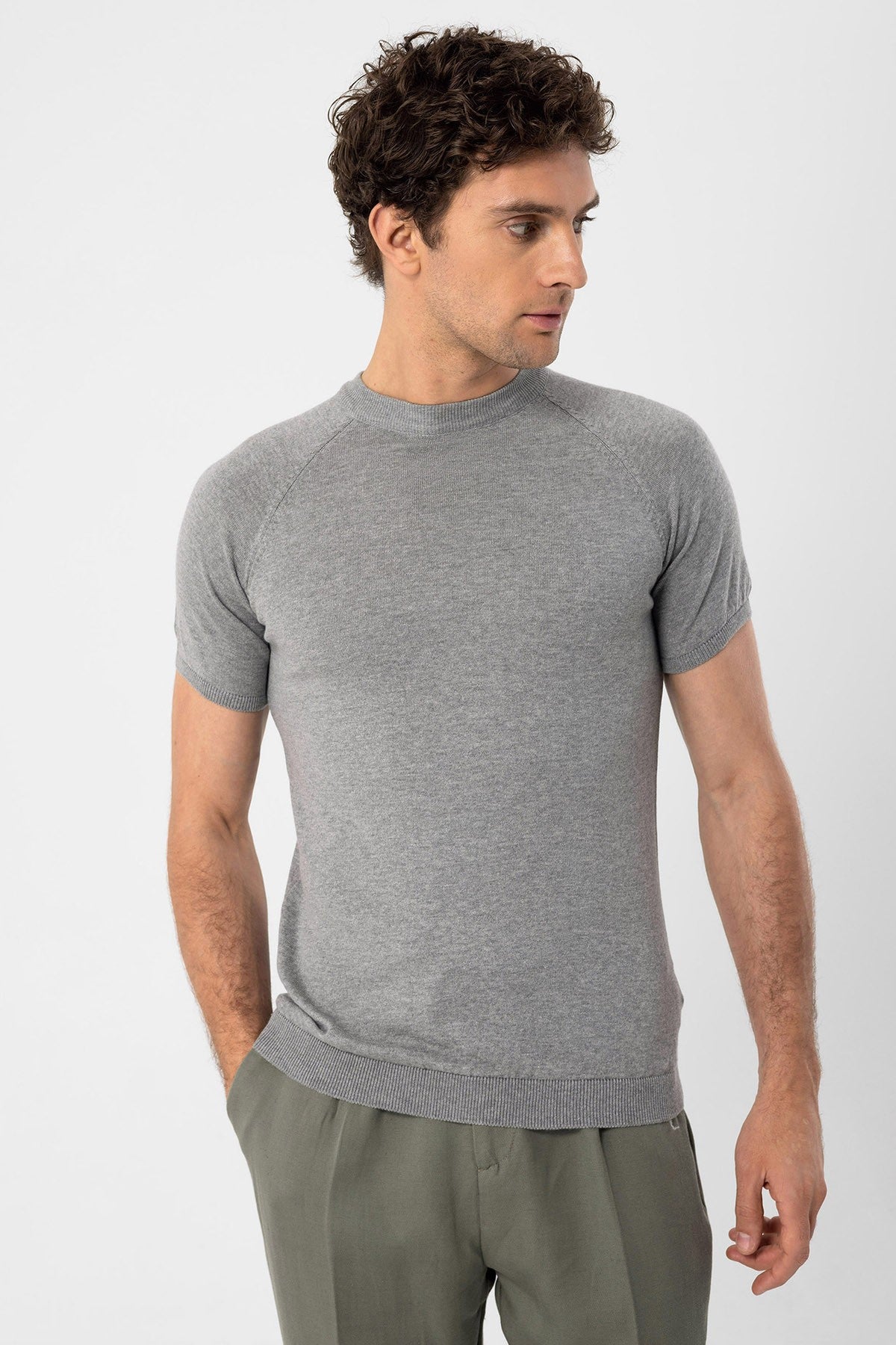 Antioch Bike Collar Slim-Fit Men's Knit T-Shirt