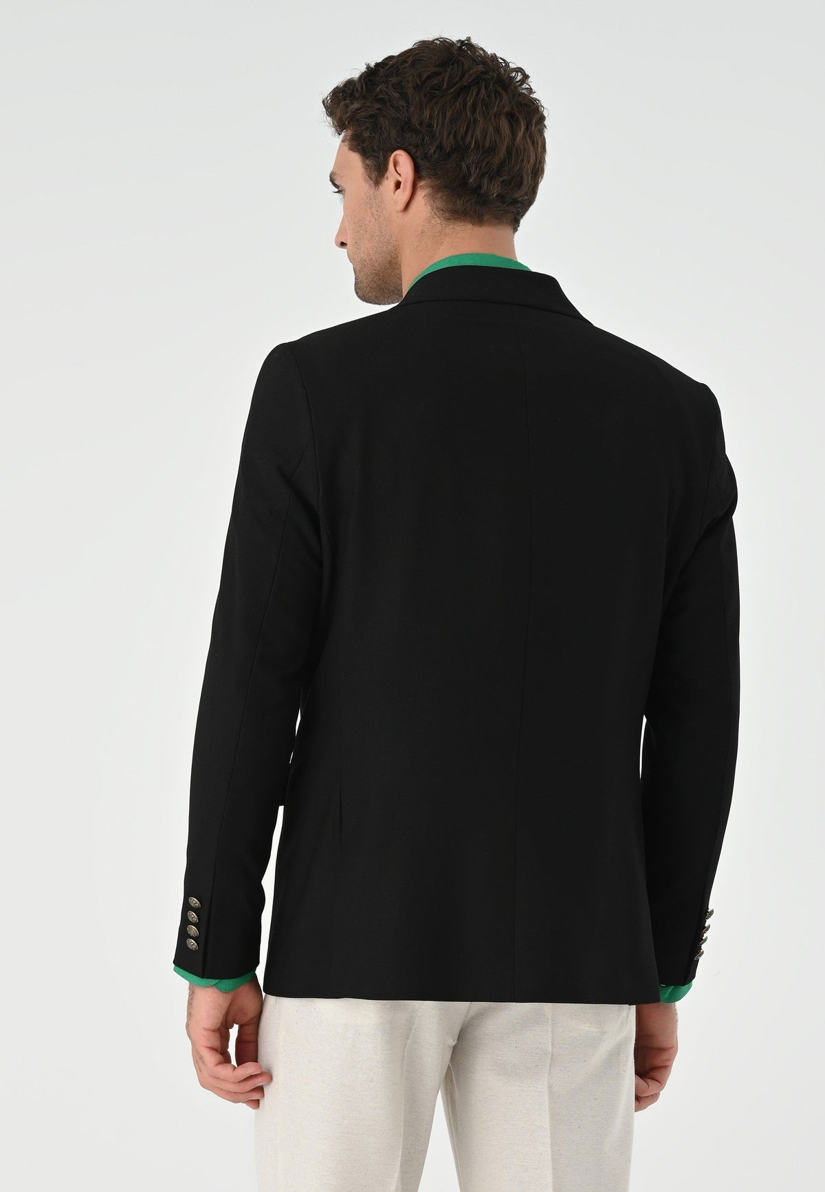 Antioch Metal Single-Button Men's Blazer Jacket