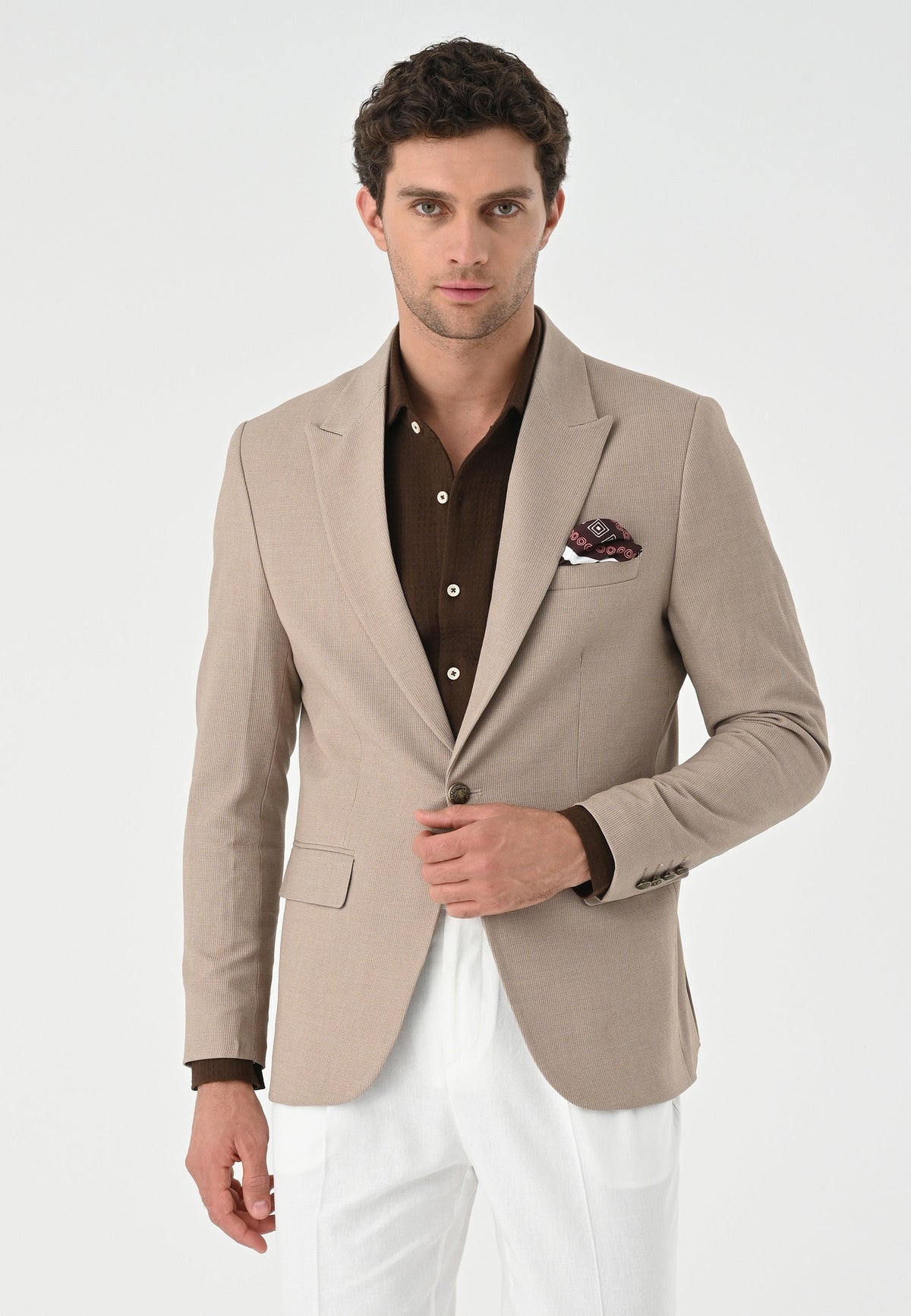 Antioch Metal Single-Button Men's Blazer Jacket