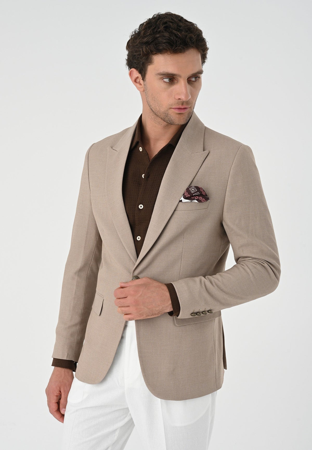 Antioch Metal Single-Button Men's Blazer Jacket