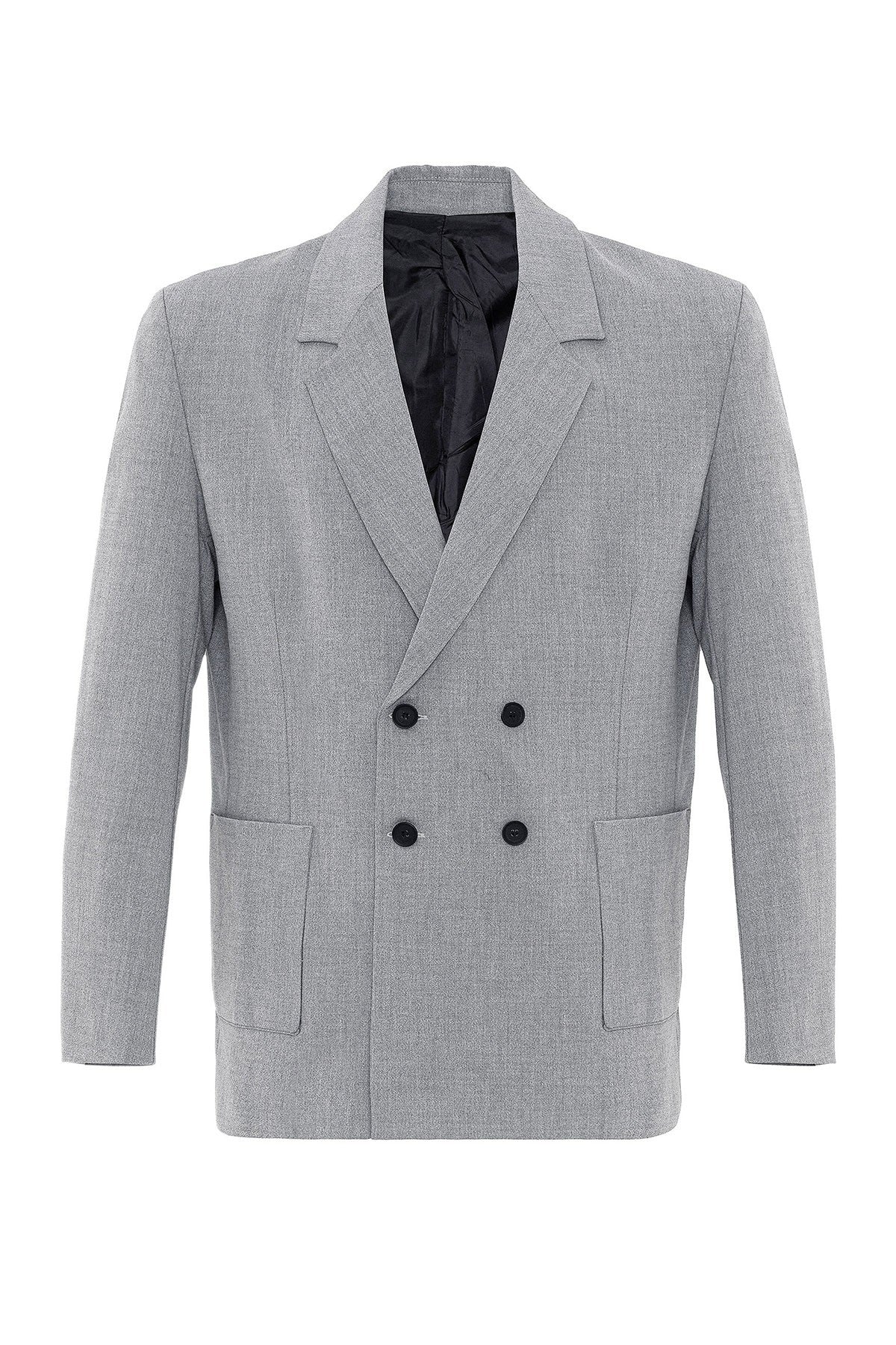 Antioch Men's Double-Breasted Blazer with Side Pockets