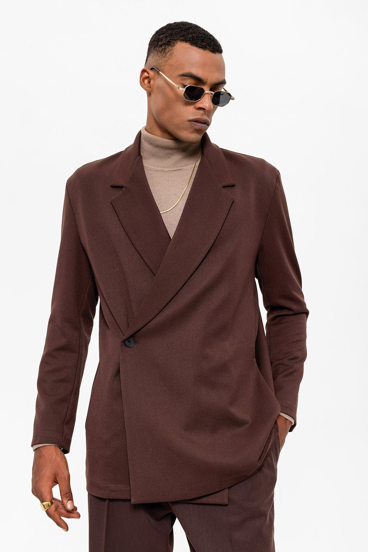 Antioch Double-Breasted Men's Blazer with Hidden Pockets