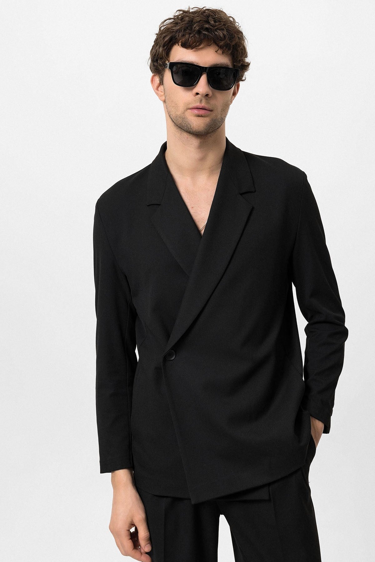 Antioch Double-Breasted Men's Blazer with Hidden Pockets