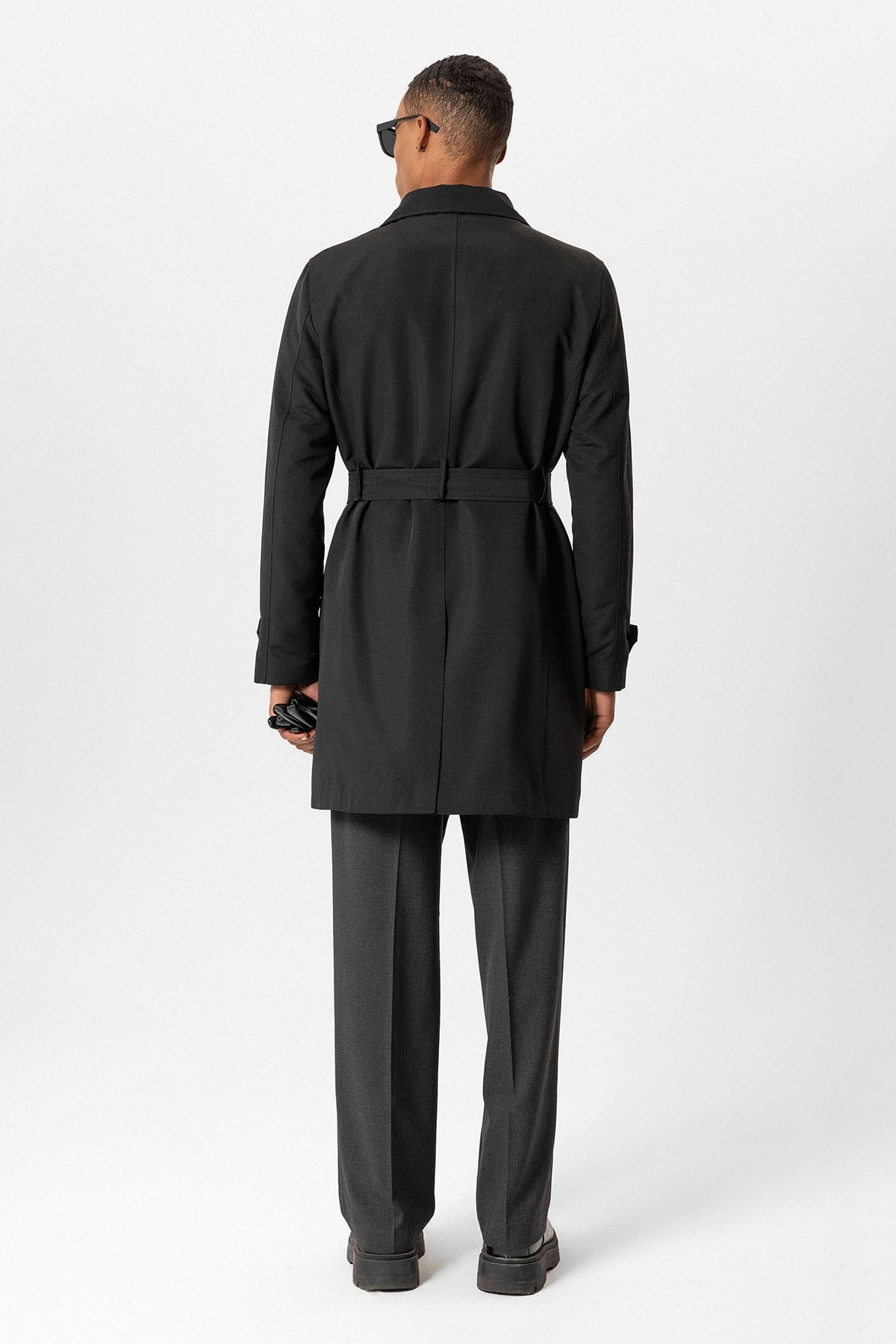Antioch Belted Double-Breasted Trench Coat