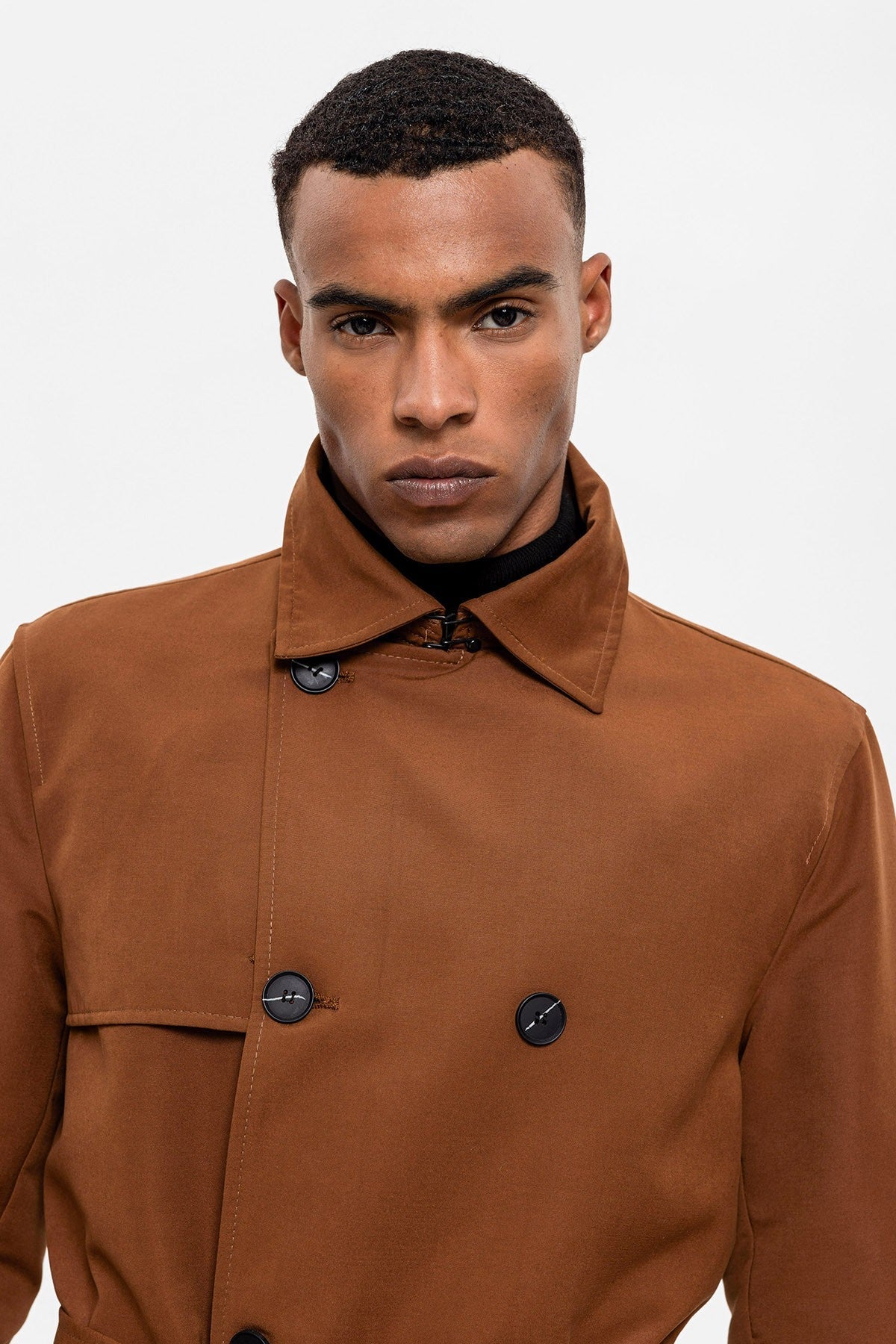 Antioch Belted Double-Breasted Trench Coat