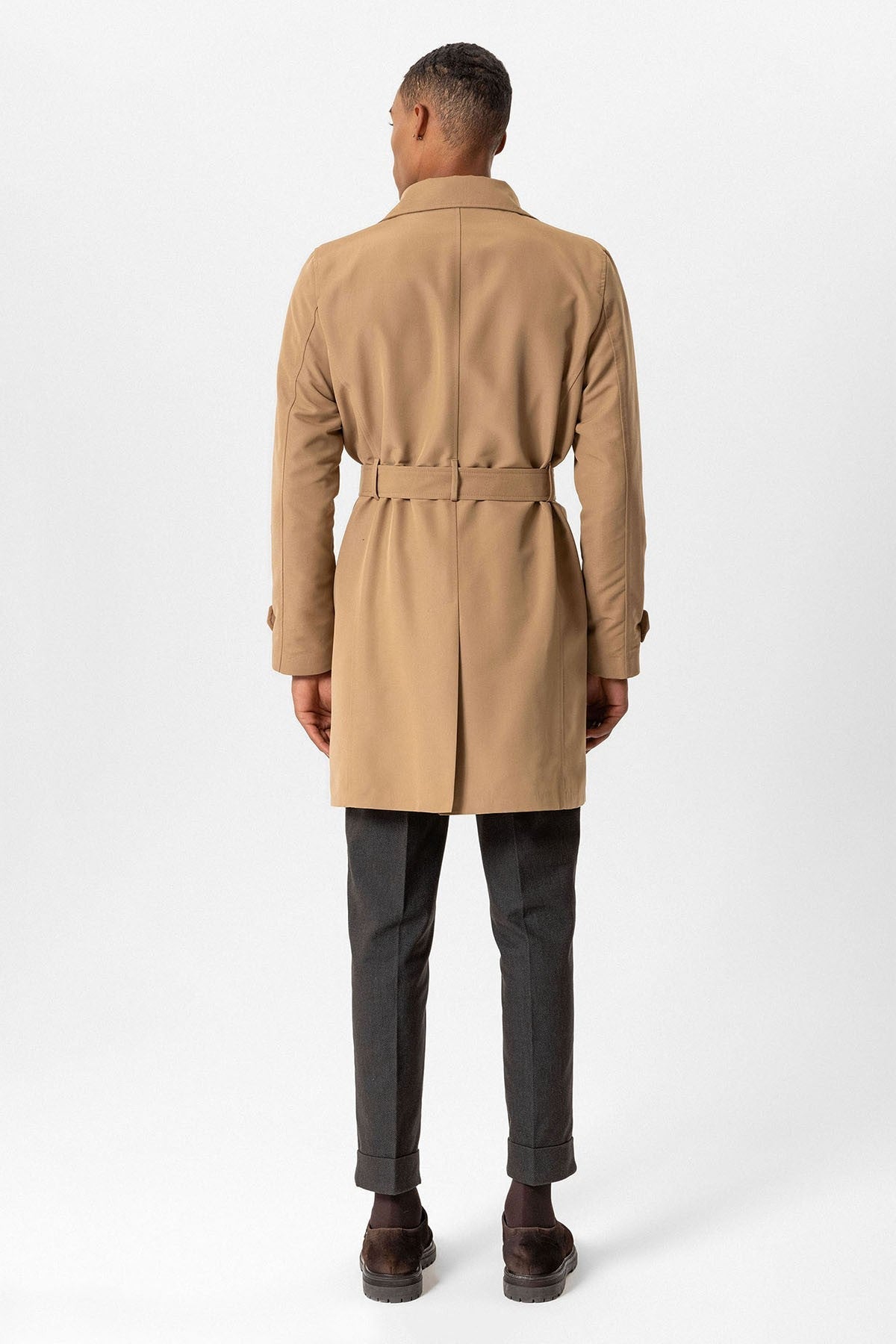 Antioch Belted Double-Breasted Trench Coat