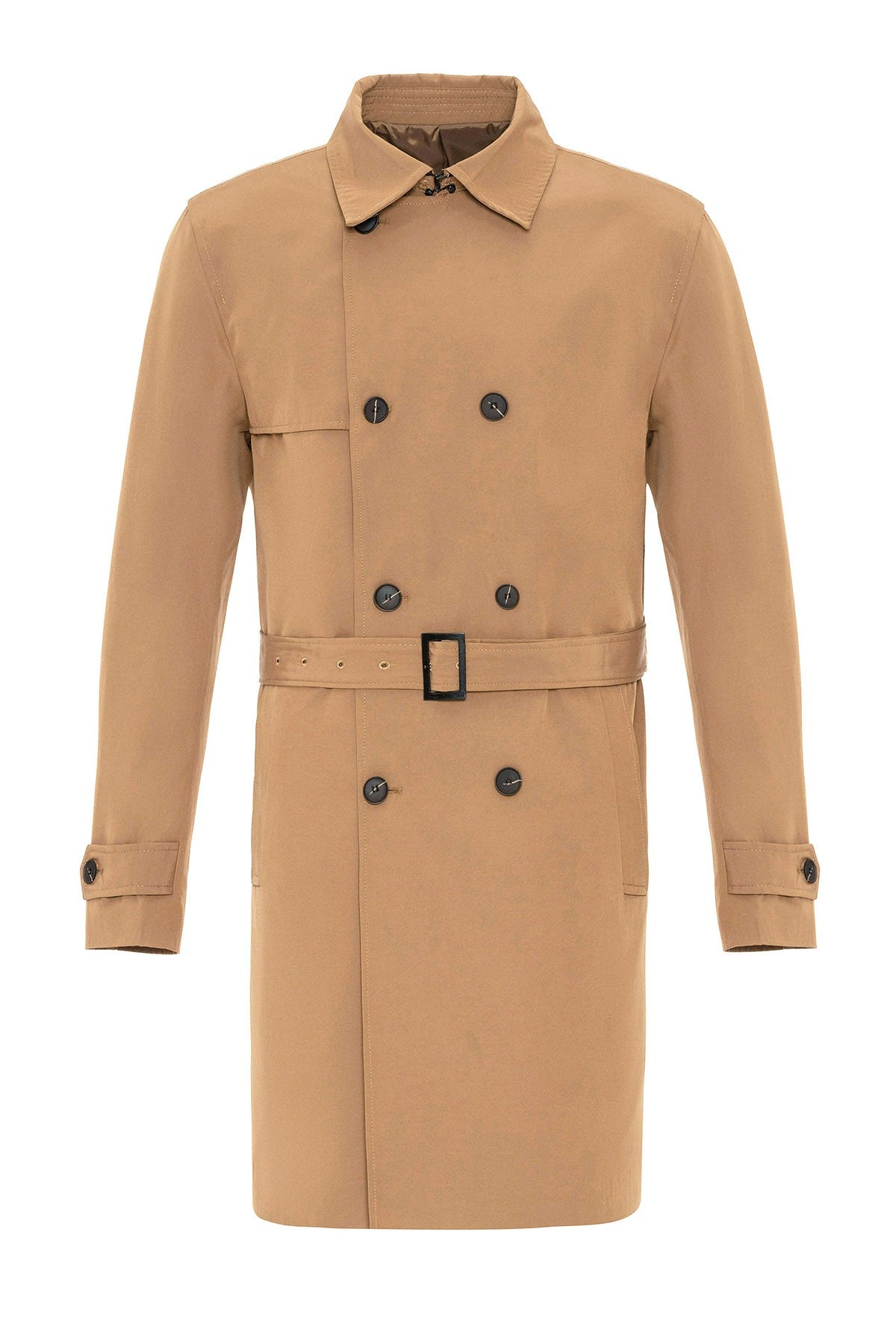 Antioch Belted Double-Breasted Trench Coat