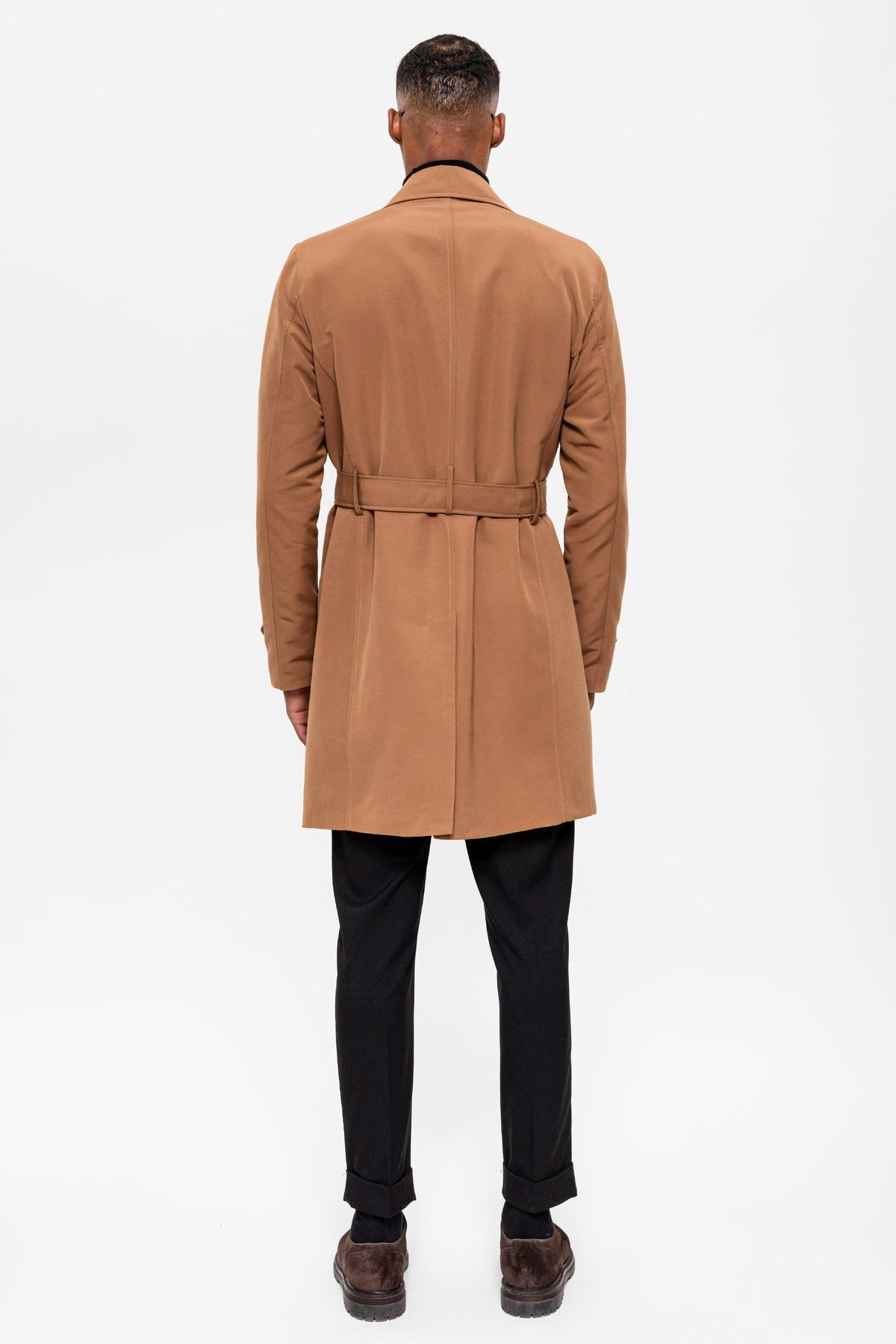 Antioch Belted Double-Breasted Trench Coat