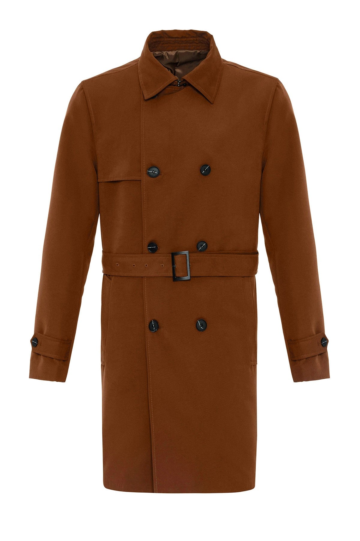 Antioch Belted Double-Breasted Trench Coat