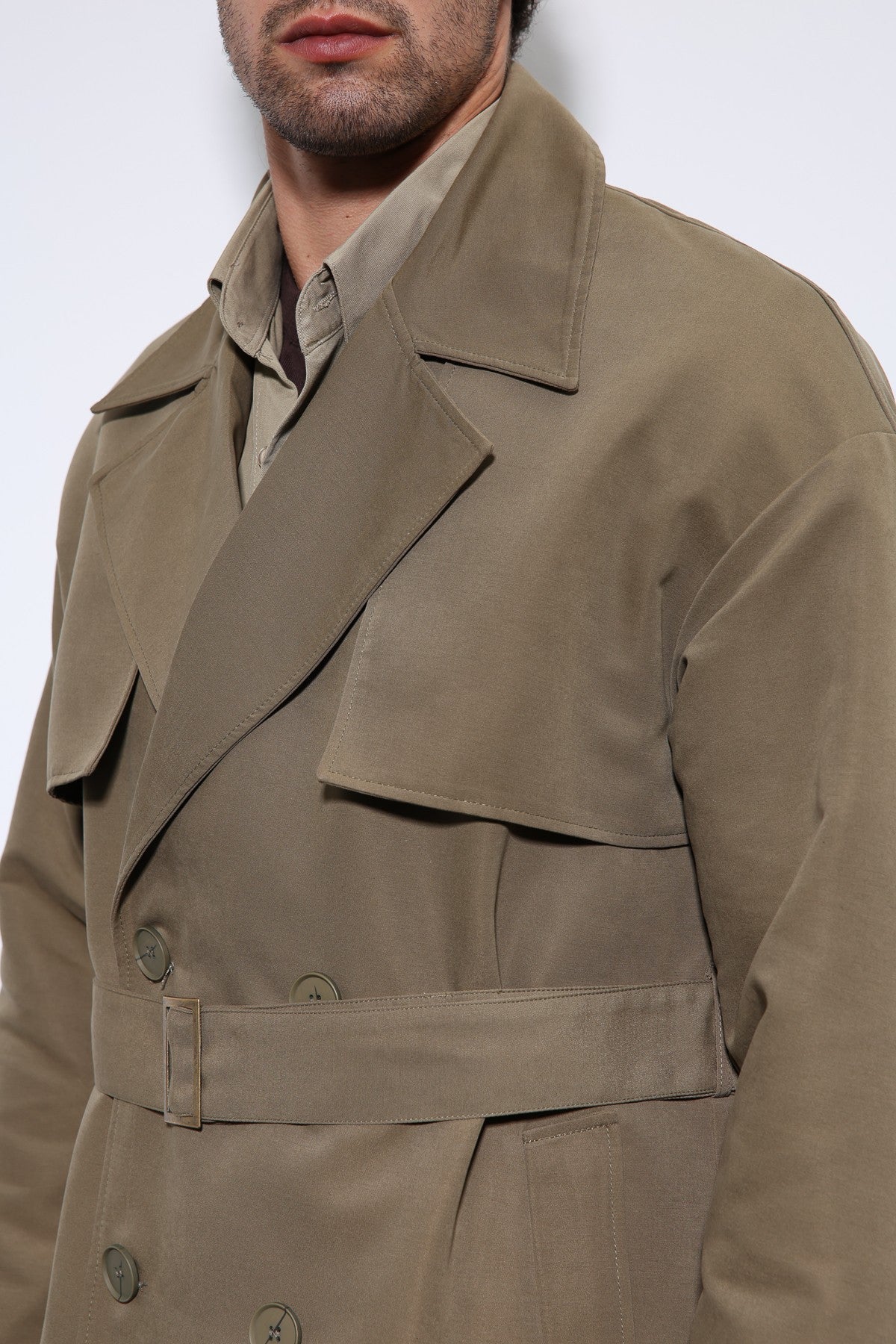 Antioch Cross-Over Belted Trench Coat