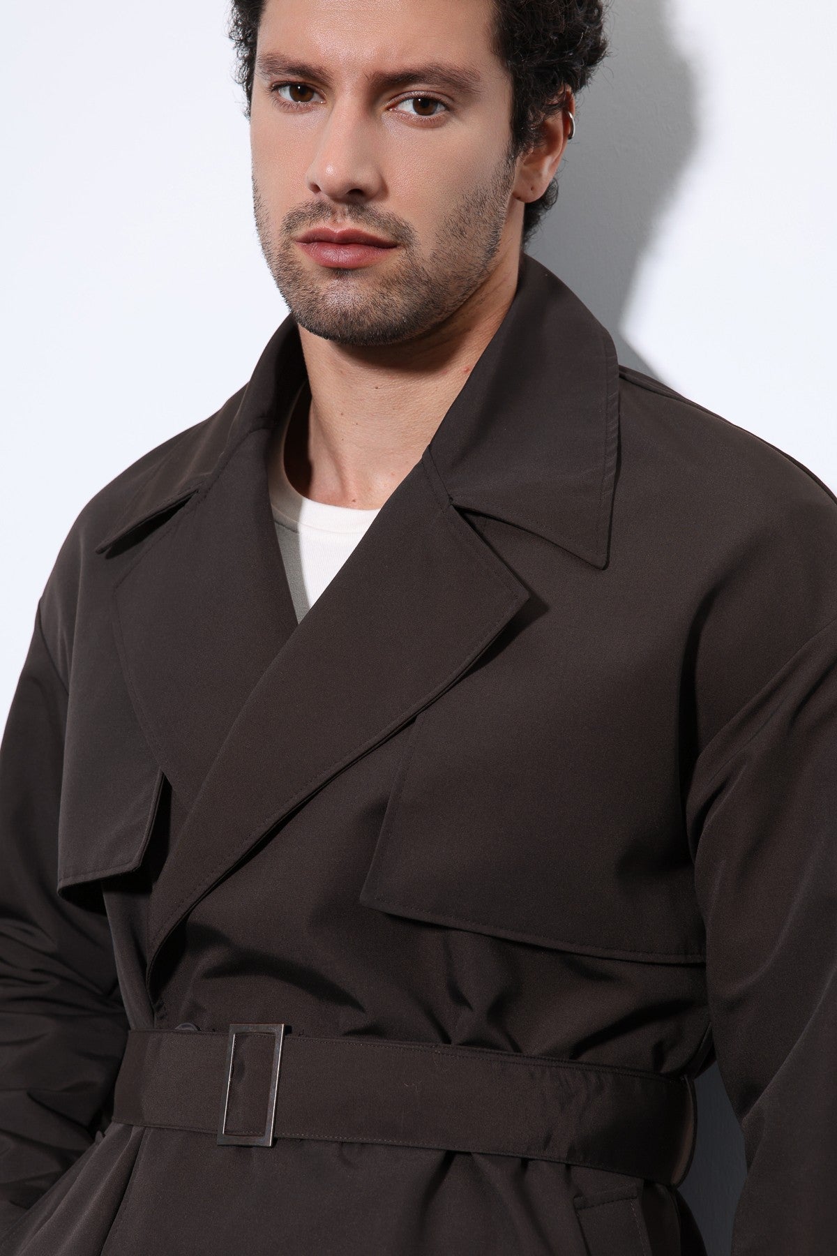 Antioch Cross-Over Belted Trench Coat
