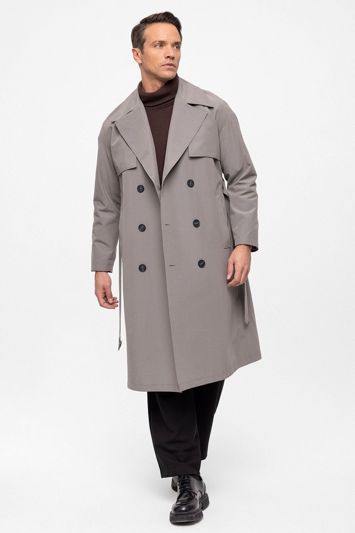 Antioch Cross-Over Belted Trench Coat
