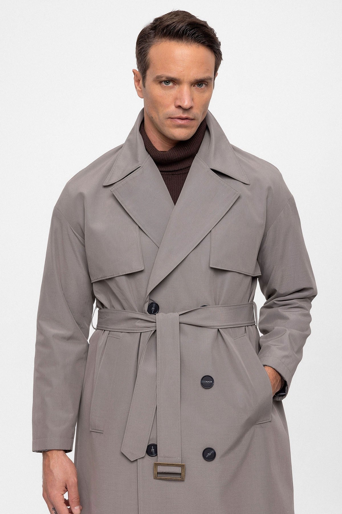 Antioch Cross-Over Belted Trench Coat