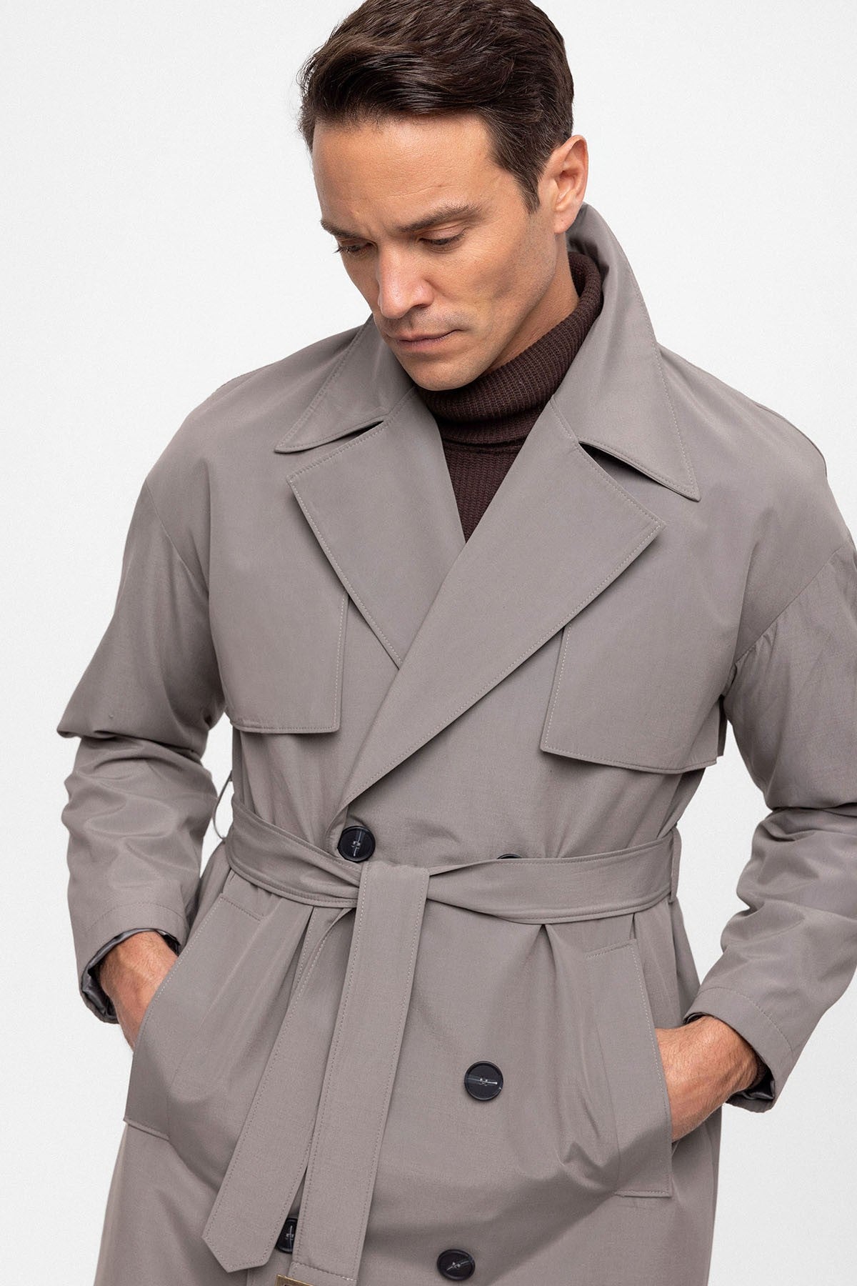 Antioch Cross-Over Belted Trench Coat