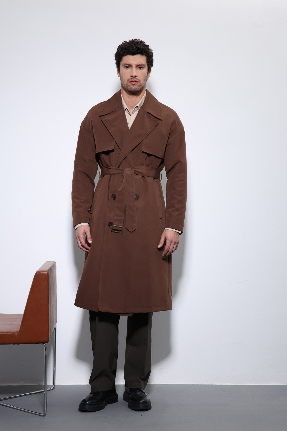 Antioch Cross-Over Belted Trench Coat