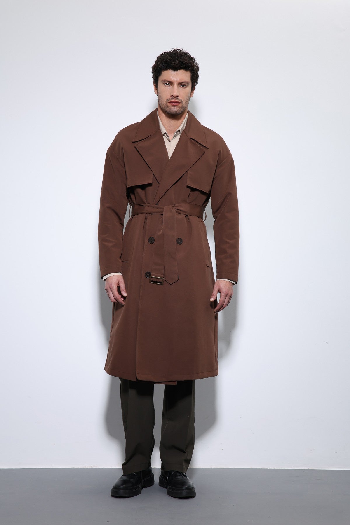 Antioch Cross-Over Belted Trench Coat