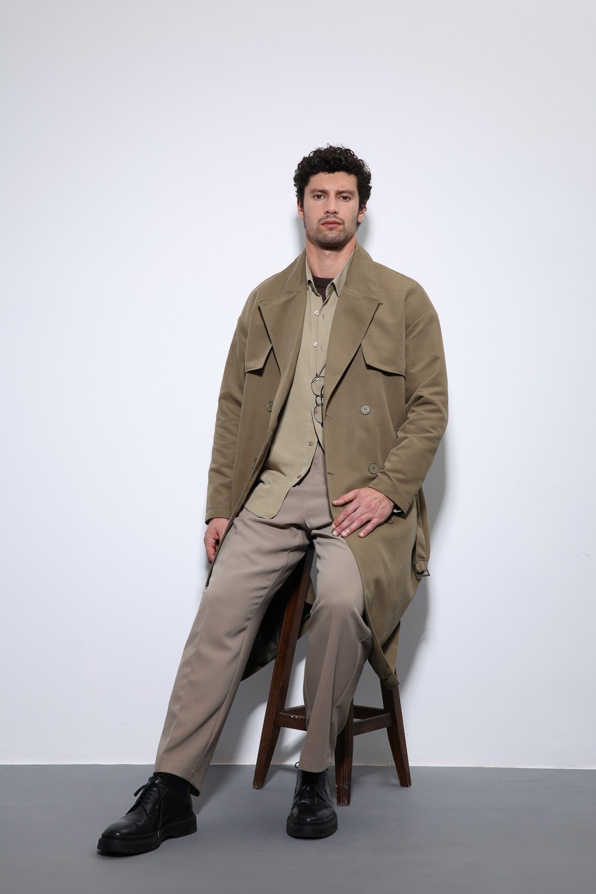 Antioch Cross-Over Belted Trench Coat
