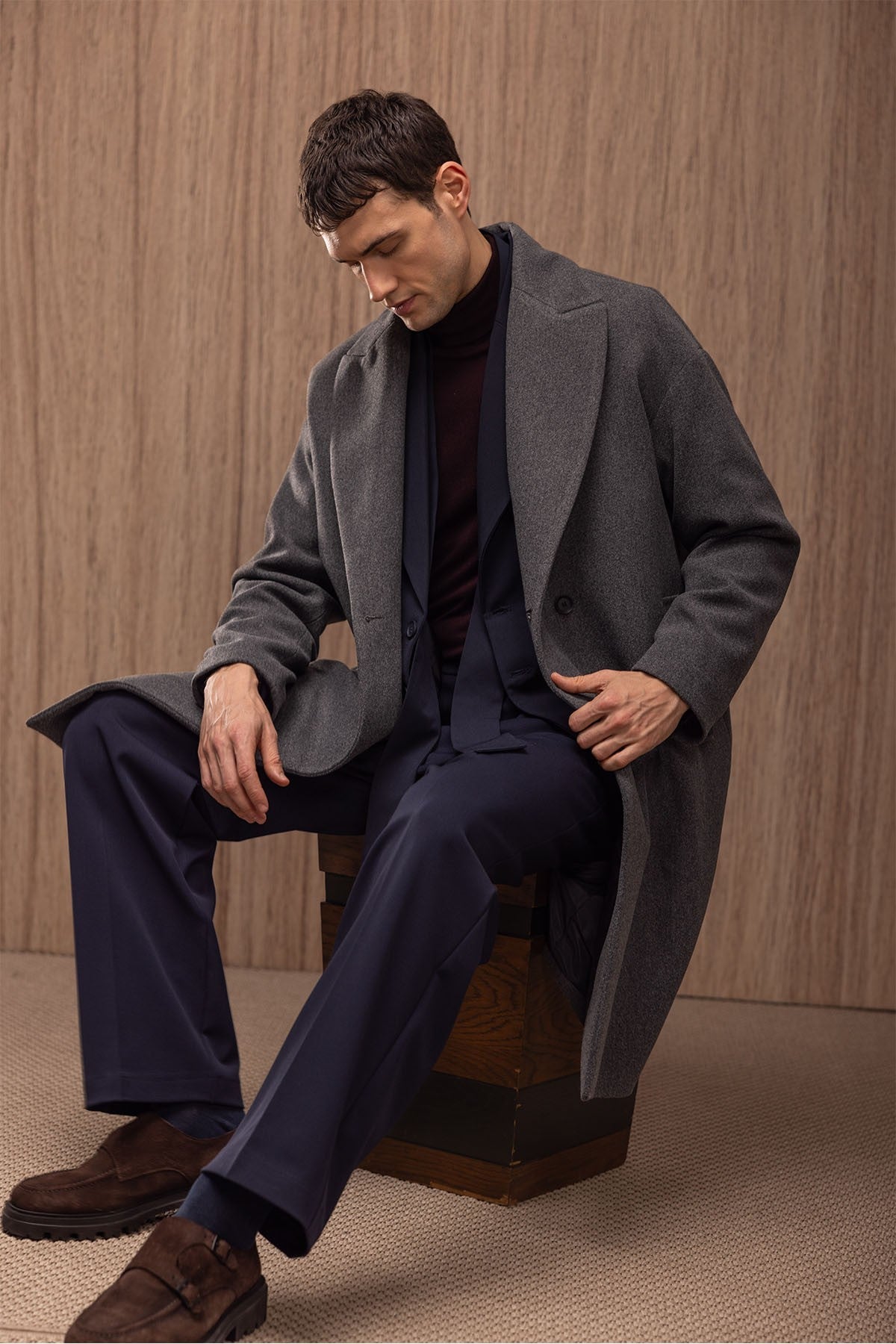 Antioch Oversized Double-Breasted Men's Coat