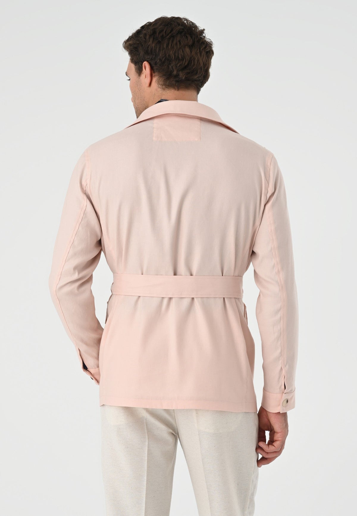 Antioch Men's Belted Seasonal Linen Coat