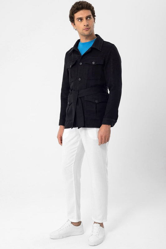 Antioch Men's Belted Seasonal Linen Coat