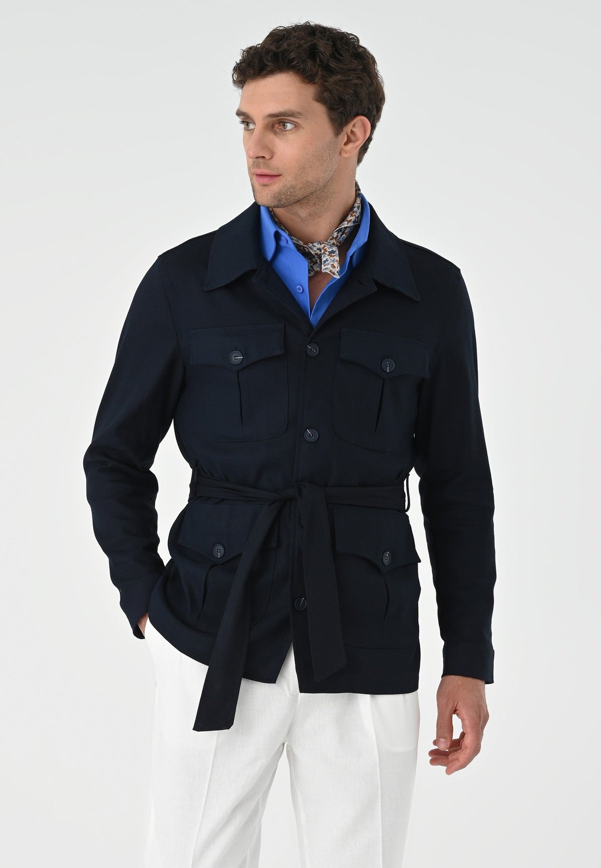 Antioch Men's Belted Seasonal Linen Coat