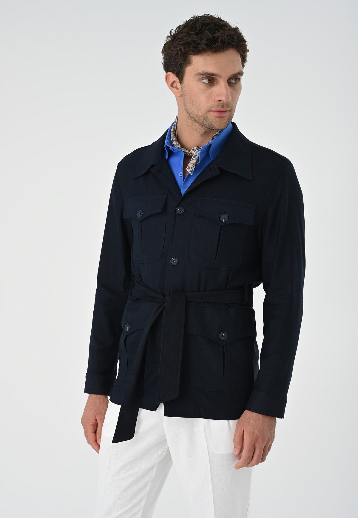 Antioch Men's Belted Seasonal Linen Coat