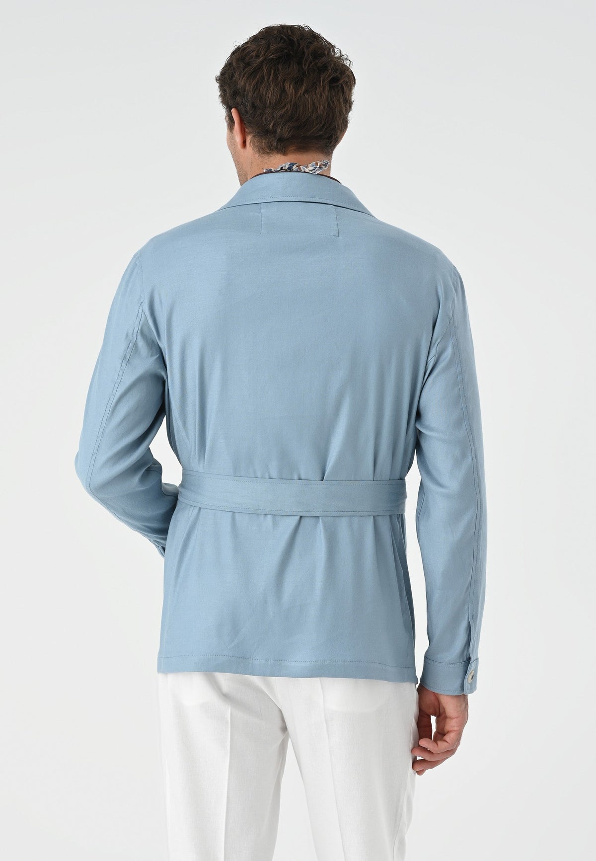 Antioch Men's Belted Seasonal Linen Coat