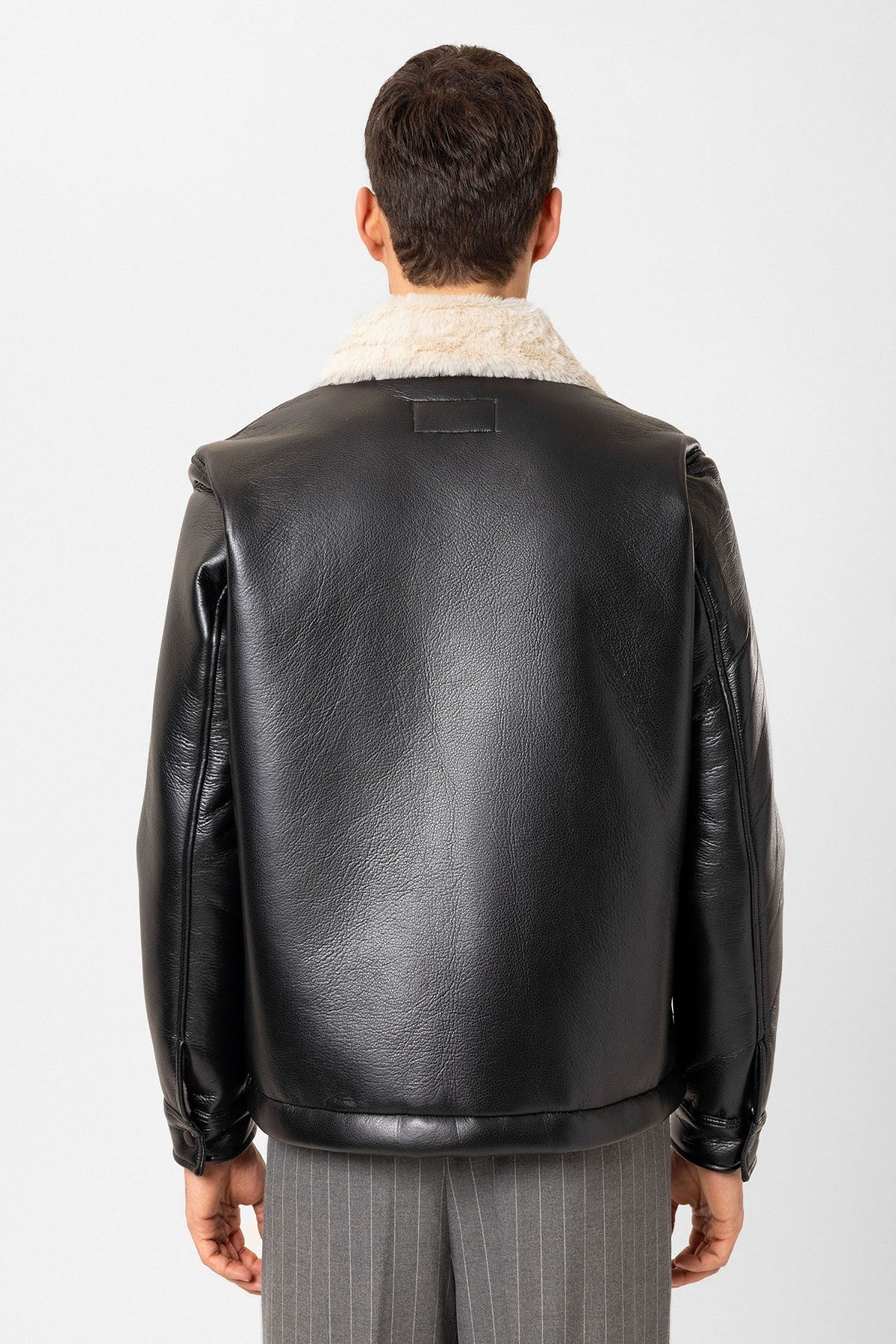 Antioch Astar Detailed Faux Leather Jacket