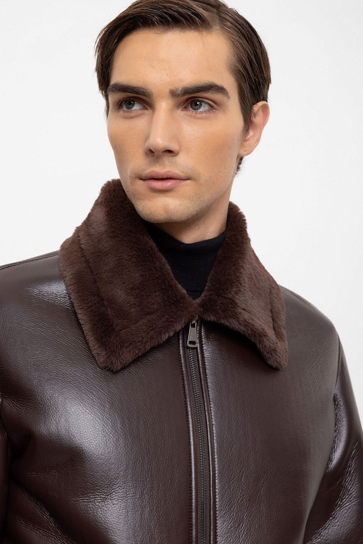 Antioch Astar Detailed Faux Leather Jacket
