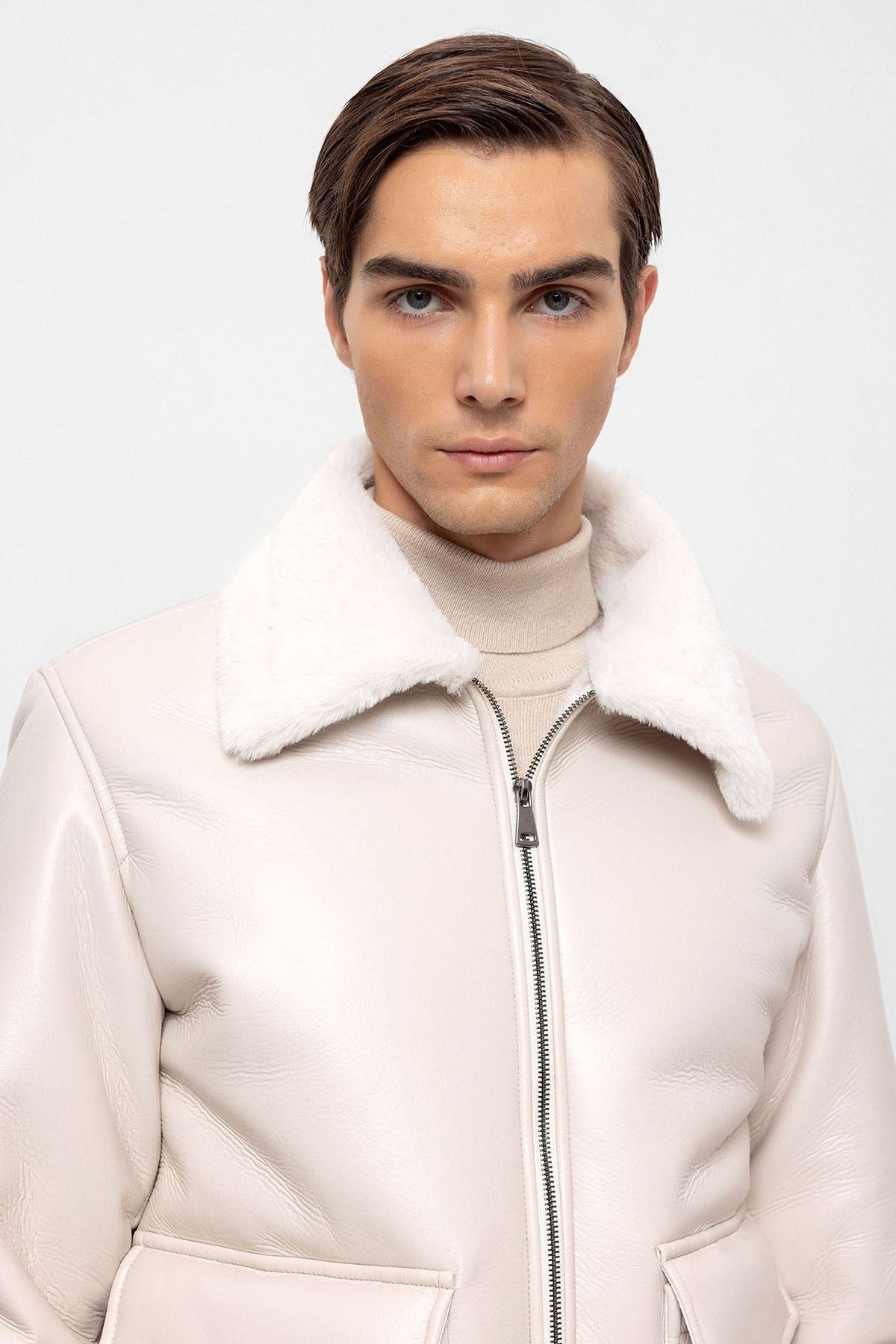 Antioch Astar Detailed Faux Leather Jacket