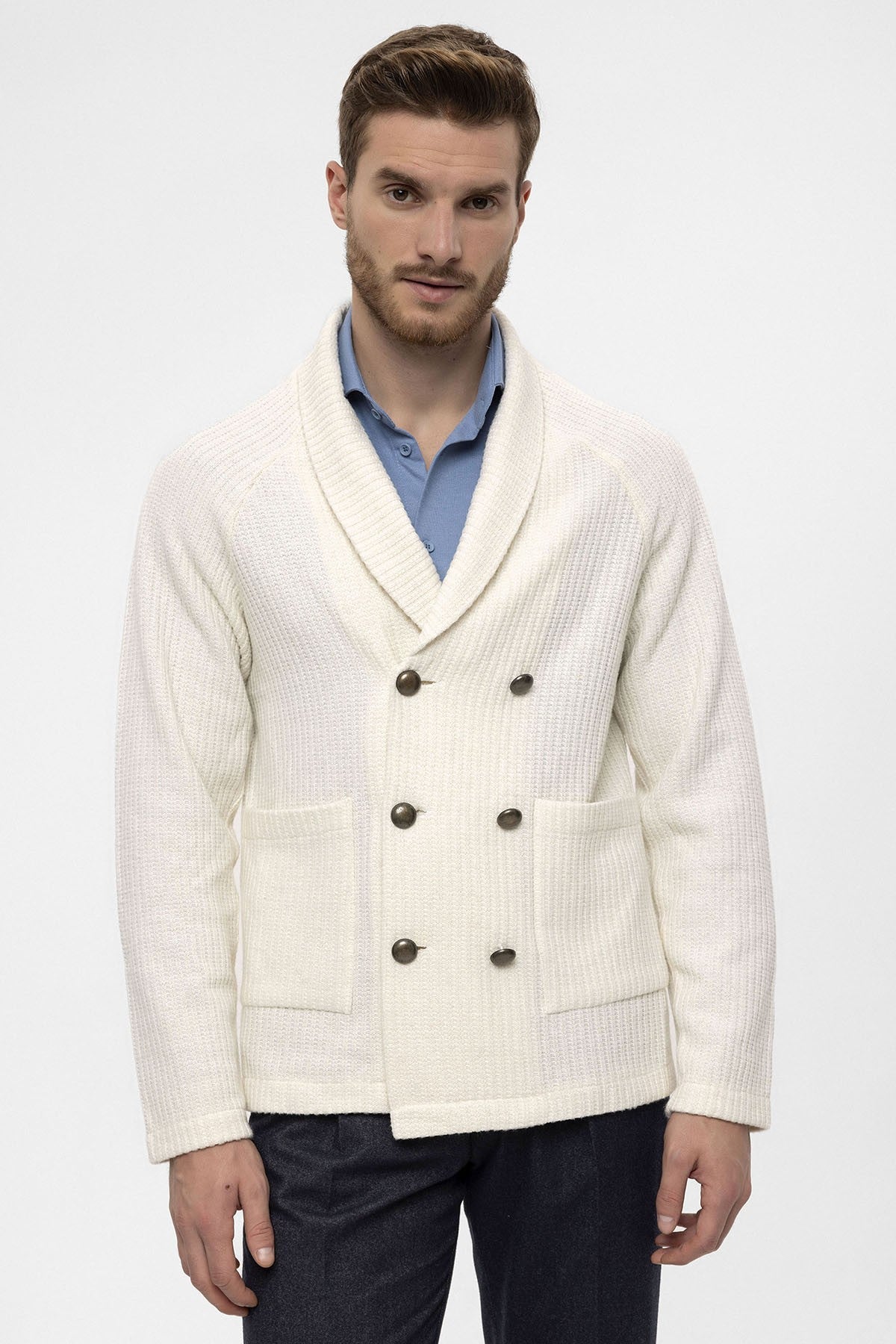 Antioch Shawl-Collar Double-Breasted Men's Cardigan