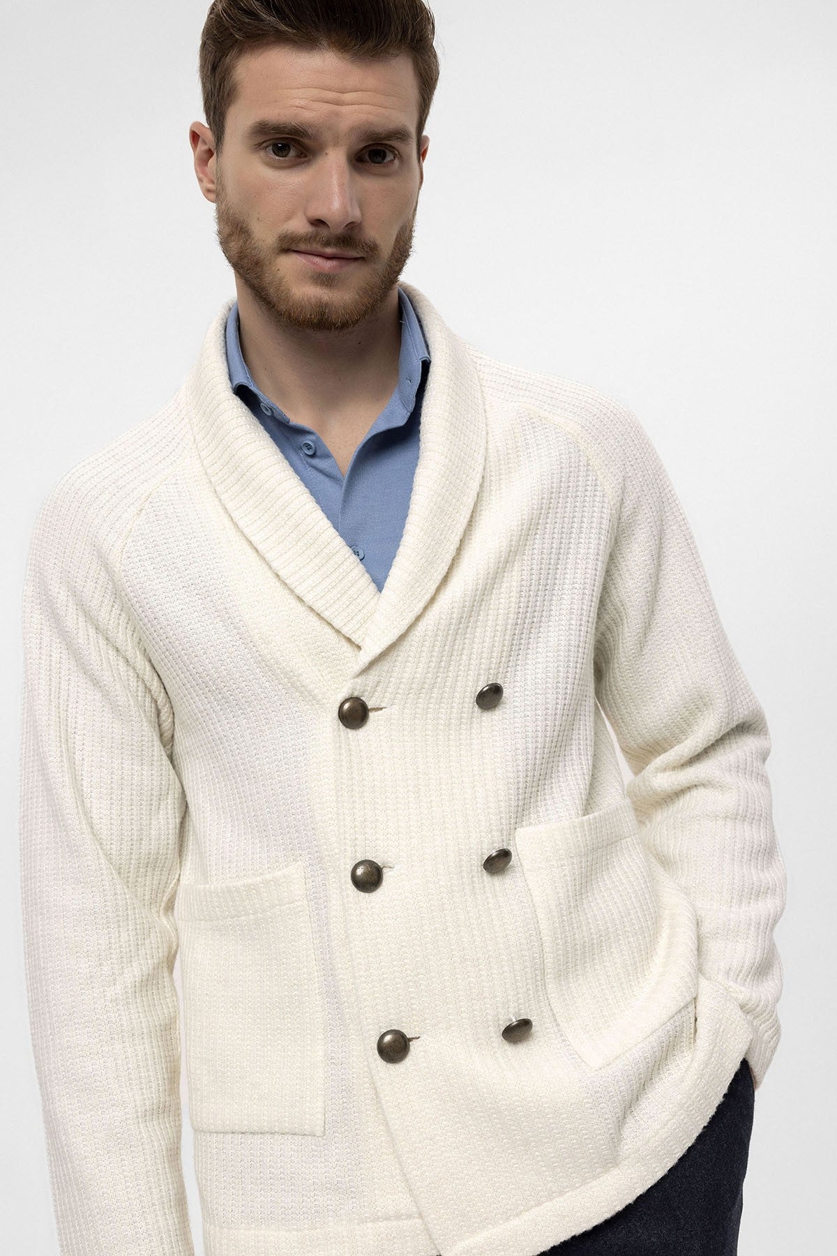 Antioch Shawl-Collar Double-Breasted Men's Cardigan