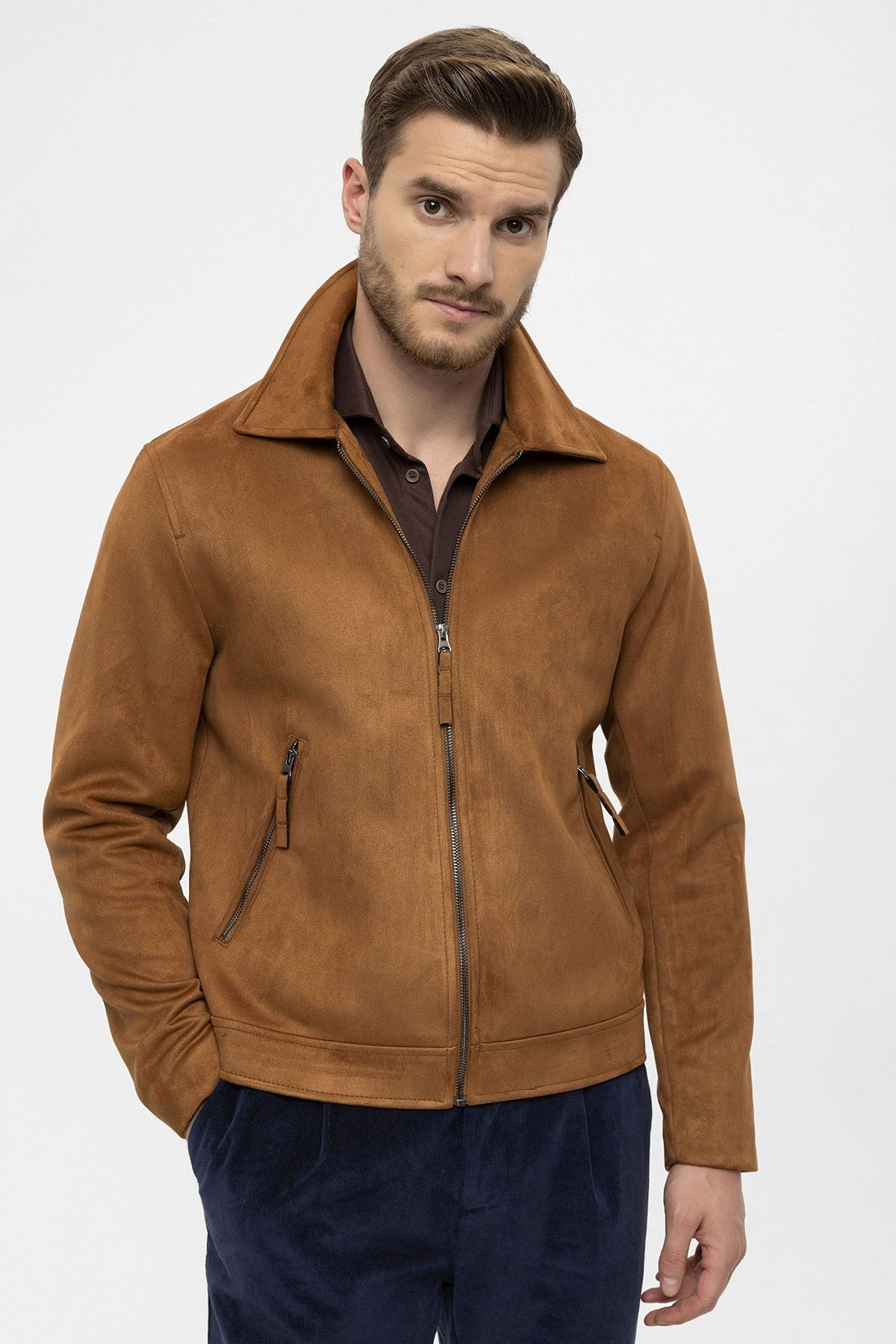 Antioch Zipper Suede Men's Jacket
