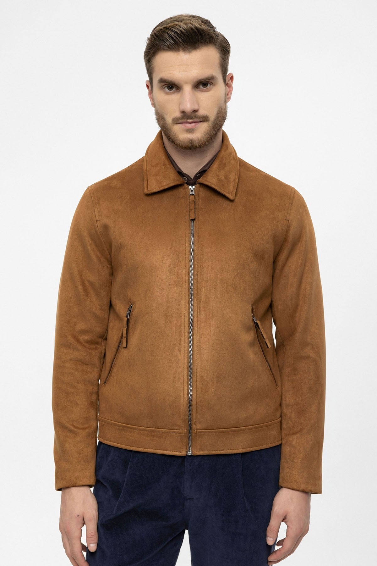 Antioch Zipper Suede Men's Jacket