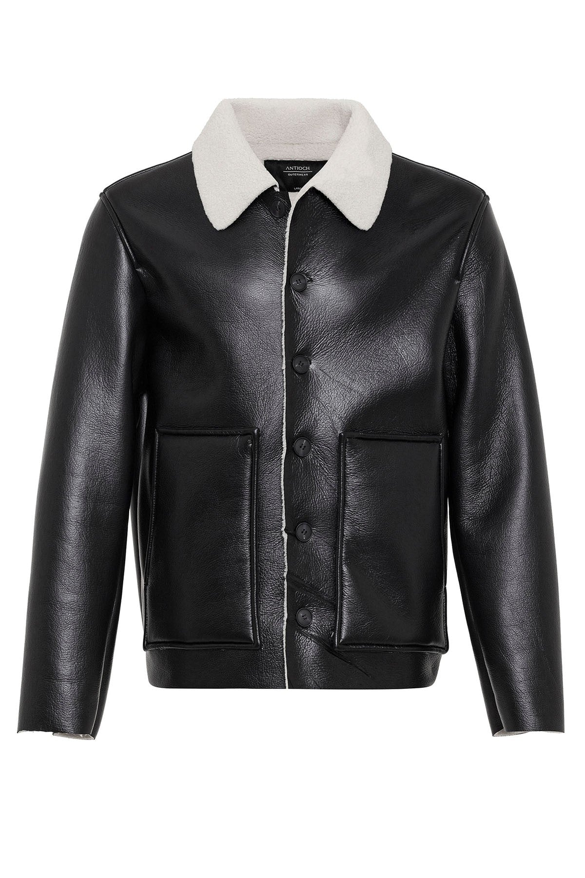 Antioch Astar Detailed Faux Leather Men's Jacket